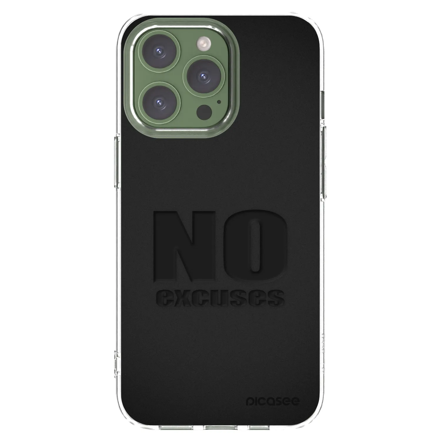Picasee átlátszó szilikon tok az alábbi mobiltelefonokra Apple iPhone 13 Pro - No Excuses