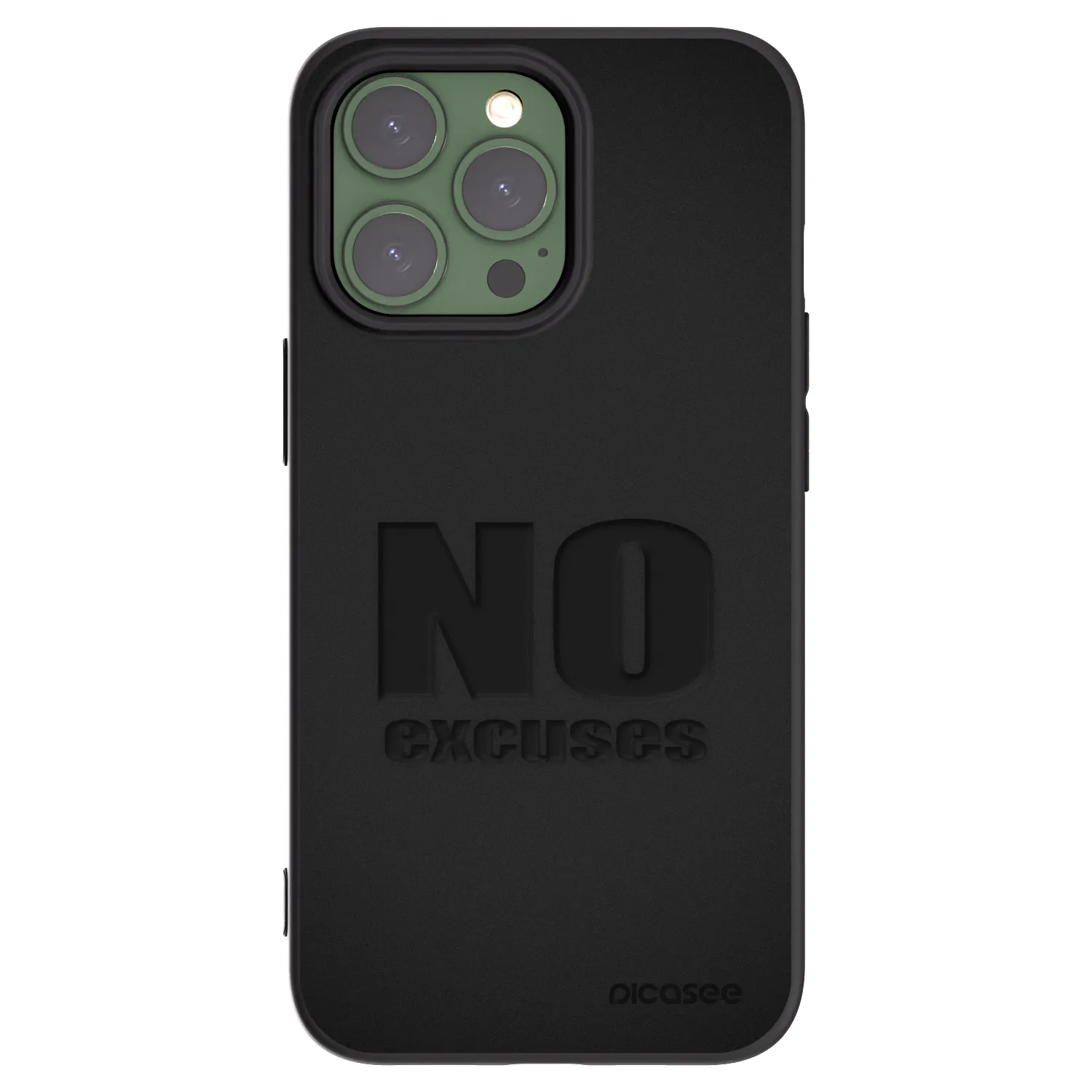 Picasee fekete szilikon tok az alábbi mobiltelefonokra Apple iPhone 13 Pro - No Excuses