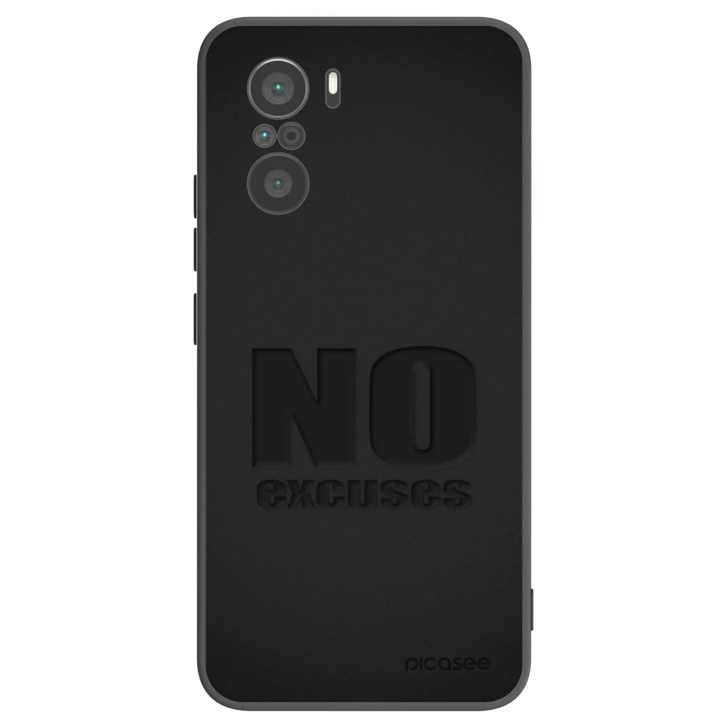 Picasee fekete szilikon tok az alábbi mobiltelefonokra Xiaomi Poco F3 - No Excuses
