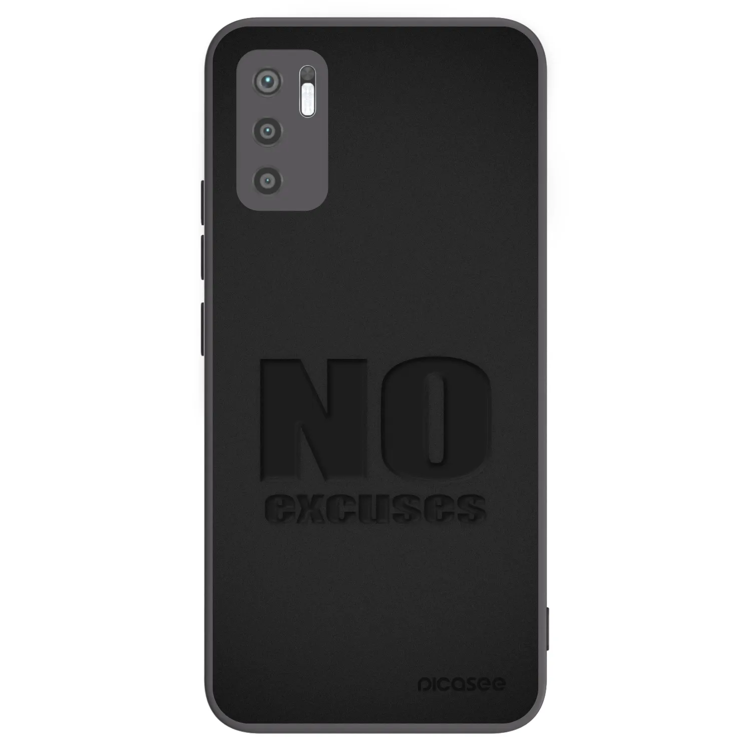 Picasee fekete szilikon tok az alábbi mobiltelefonokra Xiaomi Redmi Note 10 5G - No Excuses