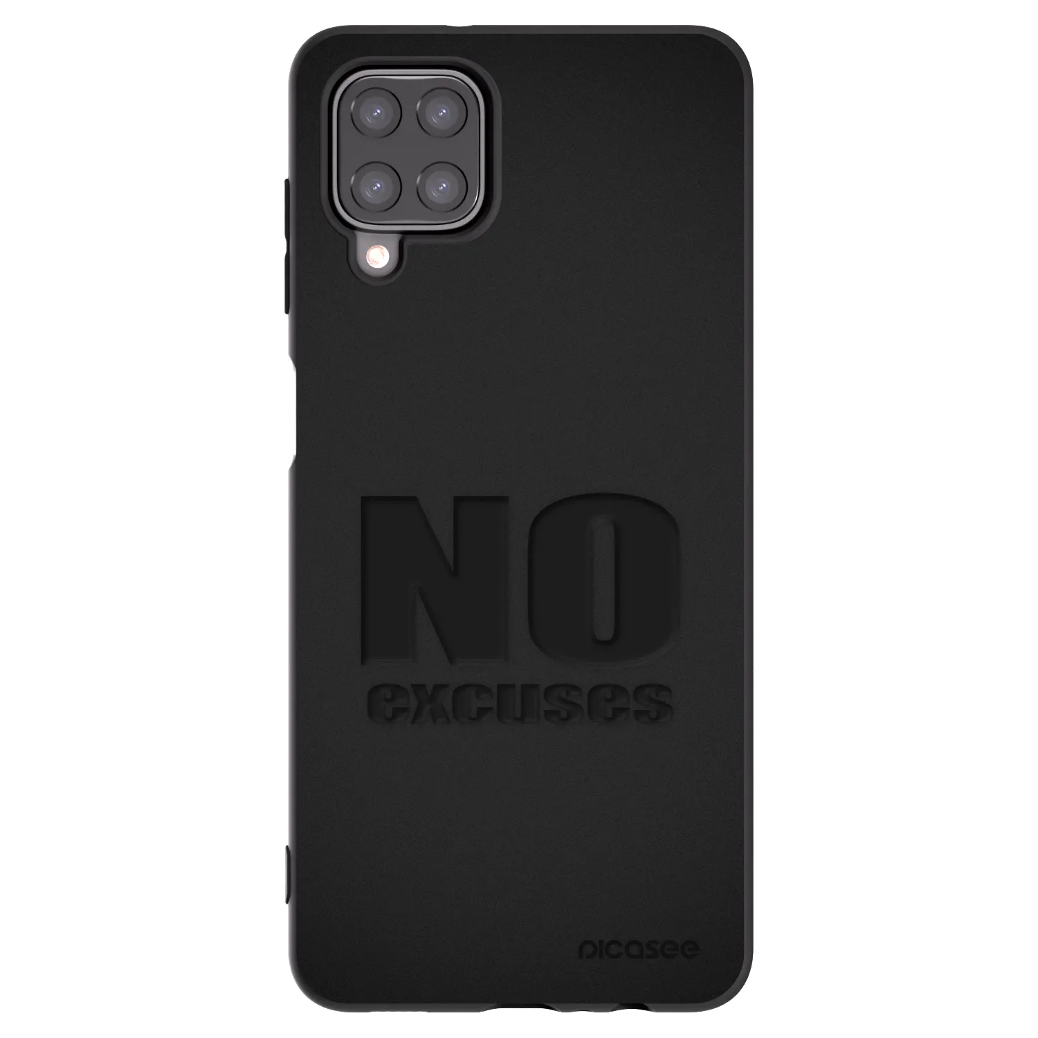 Picasee fekete szilikon tok az alábbi mobiltelefonokra Samsung Galaxy M12 M127F - No Excuses