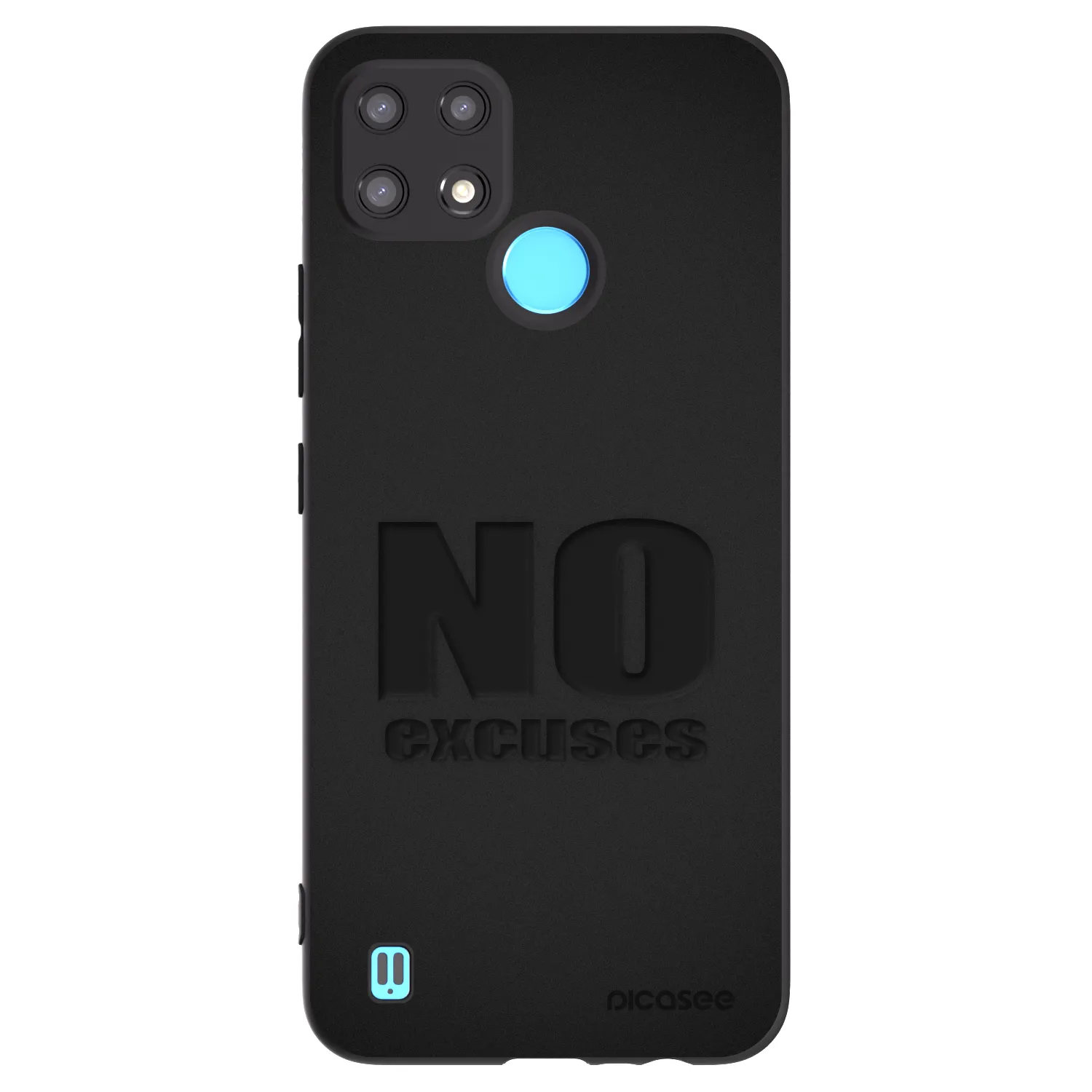 Picasee fekete szilikon tok az alábbi mobiltelefonokra Realme C21 - No Excuses