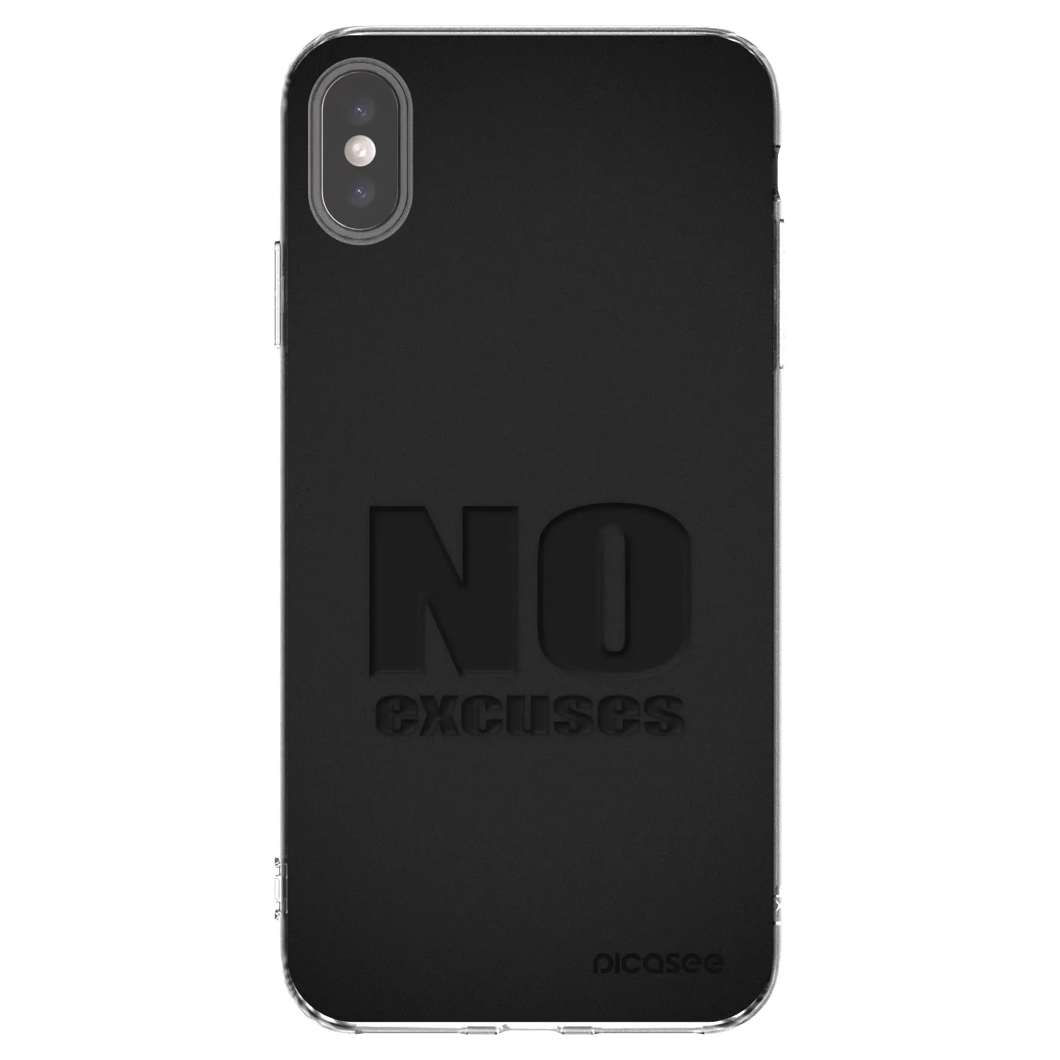 Picasee átlátszó szilikon tok az alábbi mobiltelefonokra Apple iPhone XS Max - No Excuses
