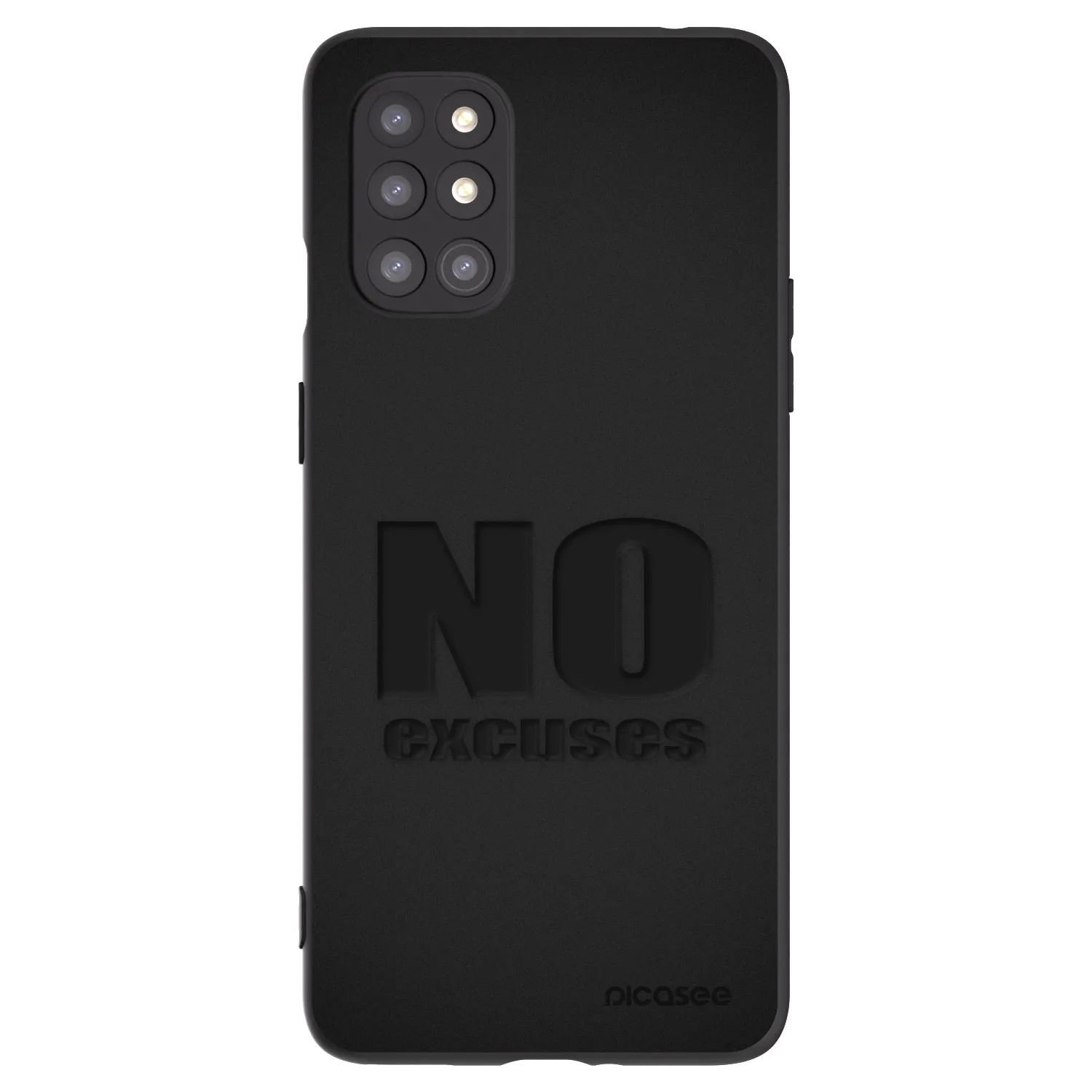 Picasee fekete szilikon tok az alábbi mobiltelefonokra OnePlus 8T - No Excuses
