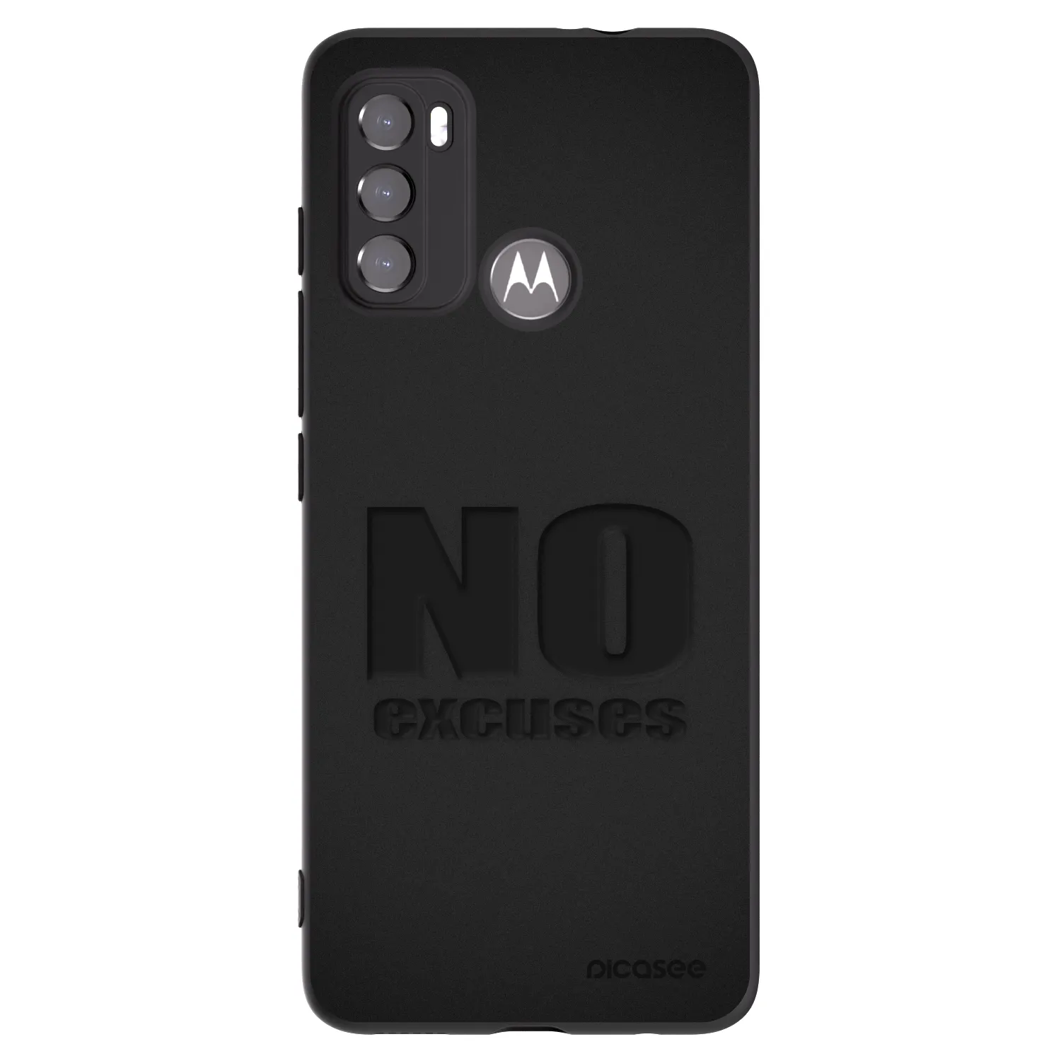 Picasee fekete szilikon tok az alábbi mobiltelefonokra Motorola Moto G60 - No Excuses