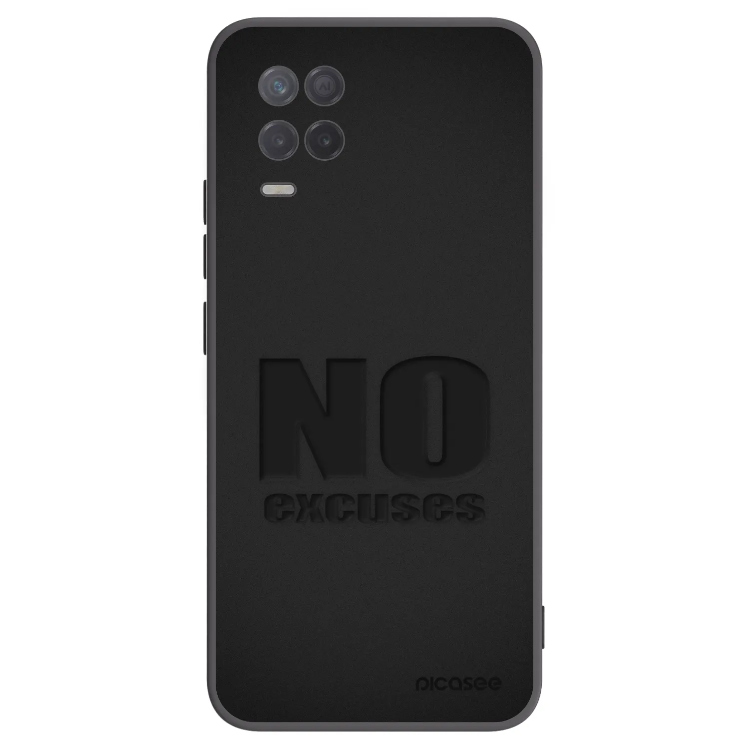 Picasee fekete szilikon tok az alábbi mobiltelefonokra Realme 8 5G - No Excuses