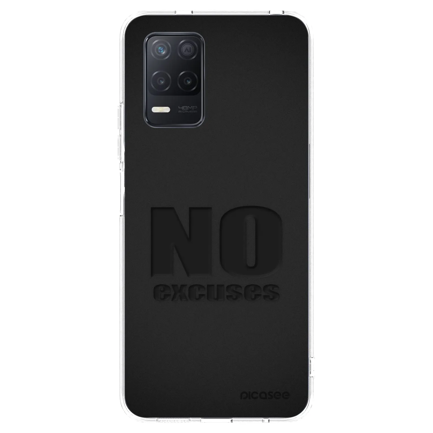 Picasee átlátszó szilikon tok az alábbi mobiltelefonokra Realme 8 5G - No Excuses