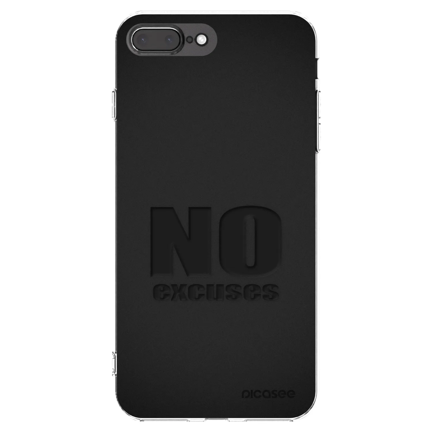 Picasee átlátszó szilikon tok az alábbi mobiltelefonokra Apple iPhone 7 Plus - No Excuses