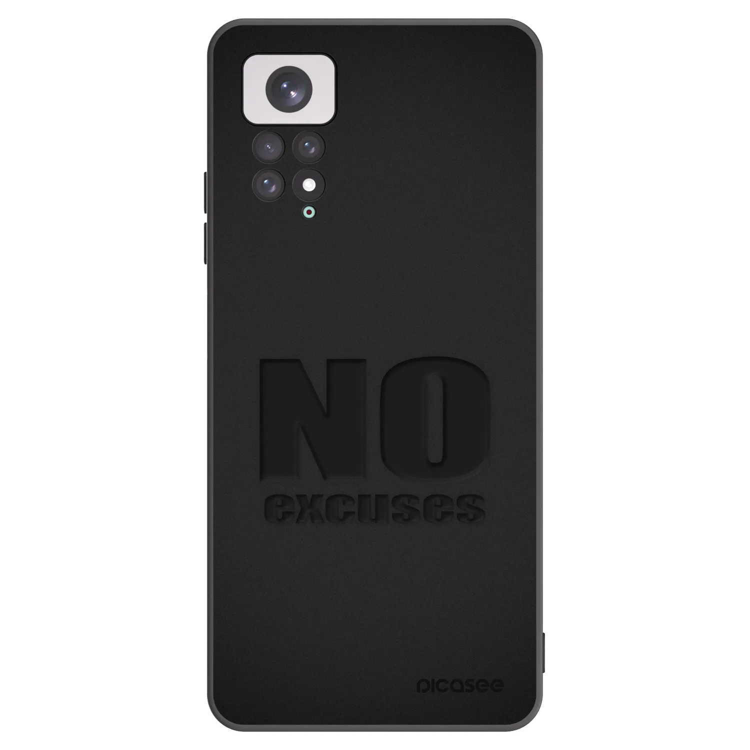 Picasee fekete szilikon tok az alábbi mobiltelefonokra Xiaomi Redmi Note 11 - No Excuses