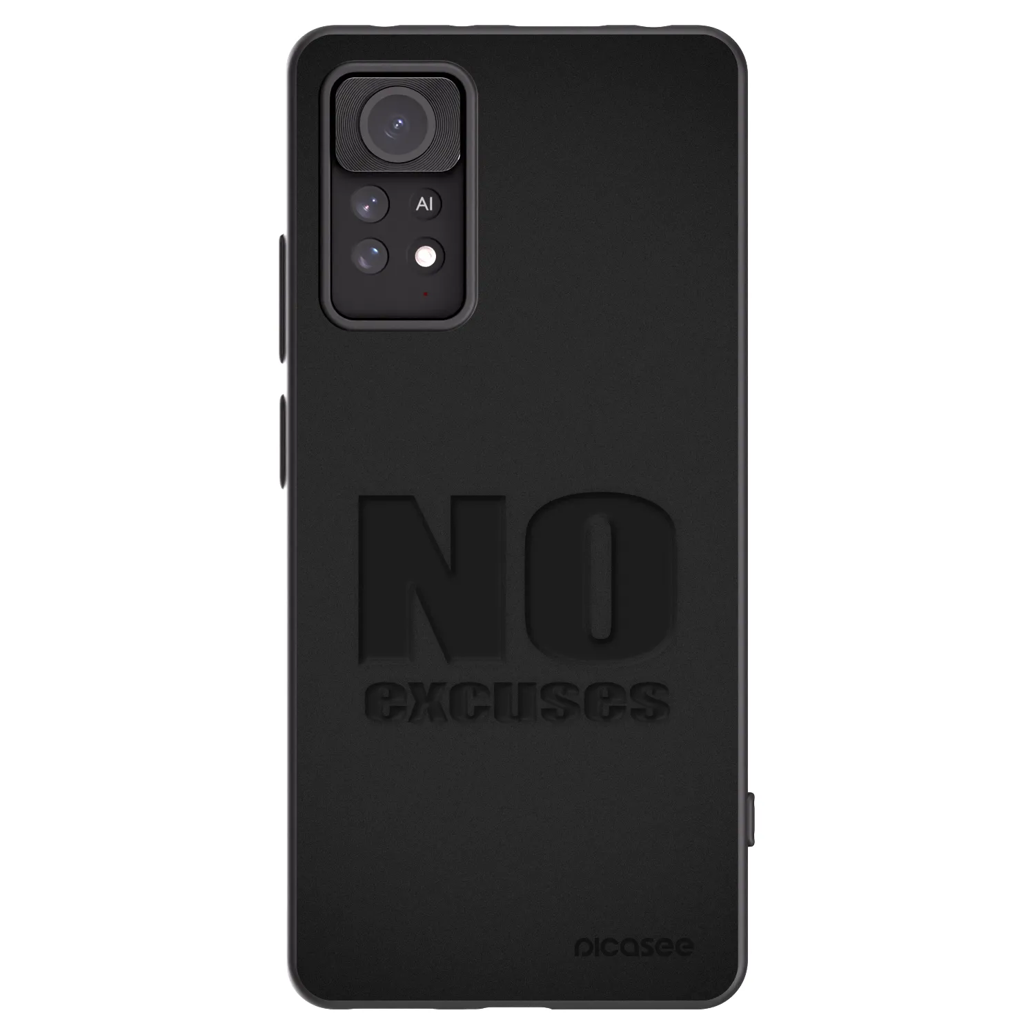 Picasee fekete szilikon tok az alábbi mobiltelefonokra Xiaomi Redmi Note 11 Pro - No Excuses