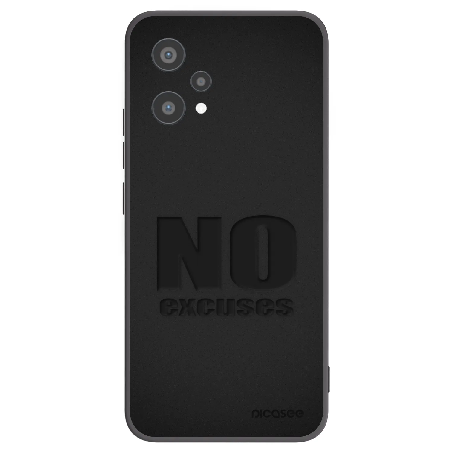 Picasee fekete szilikon tok az alábbi mobiltelefonokra Realme 9 Pro 5G - No Excuses
