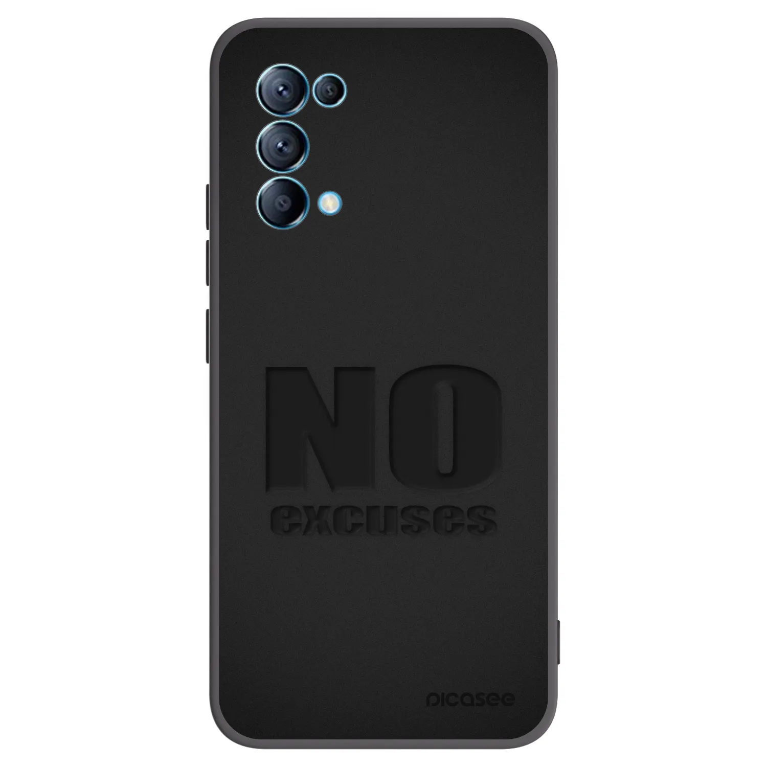 Picasee fekete szilikon tok az alábbi mobiltelefonokra OPPO Reno 5 5G - No Excuses