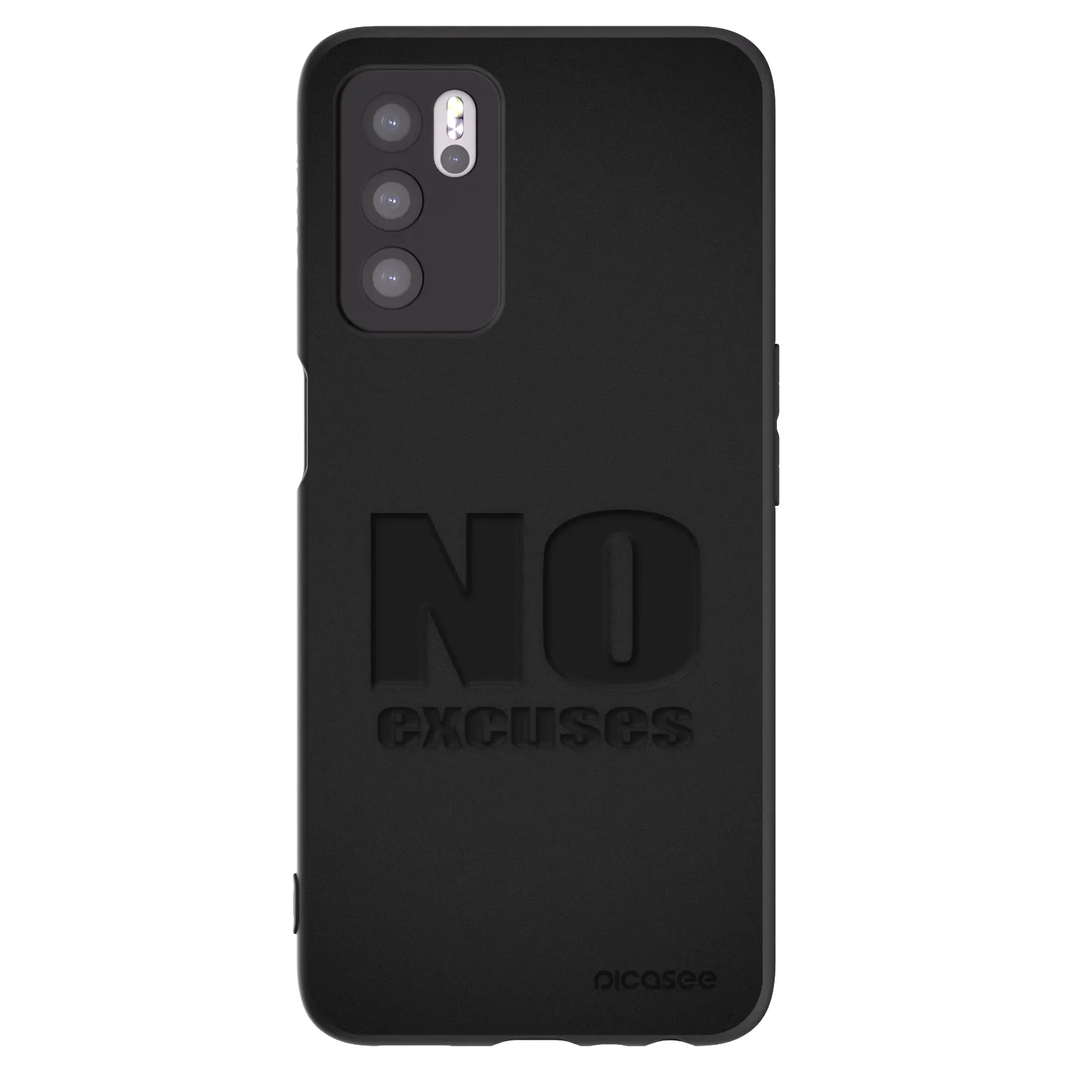 Picasee fekete szilikon tok az alábbi mobiltelefonokra OPPO A16 - No Excuses