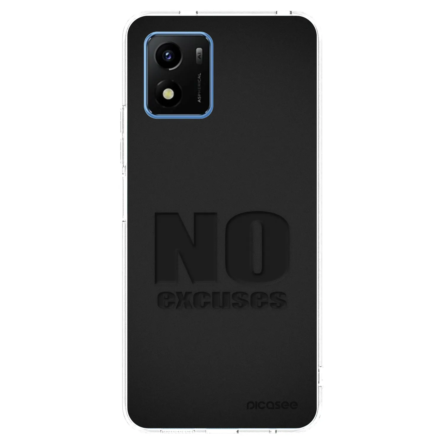 Picasee átlátszó szilikon tok az alábbi mobiltelefonokra Vivo Y01 - No Excuses