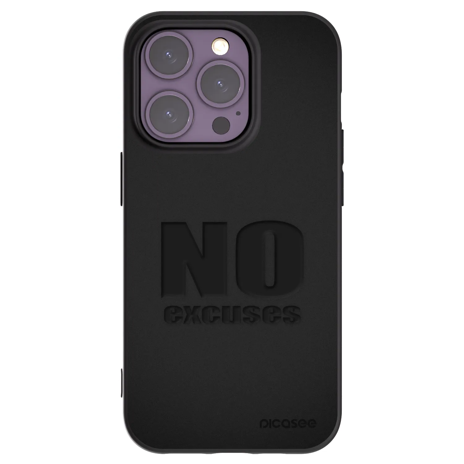 Picasee fekete szilikon tok az alábbi mobiltelefonokra Apple iPhone 14 Pro - No Excuses