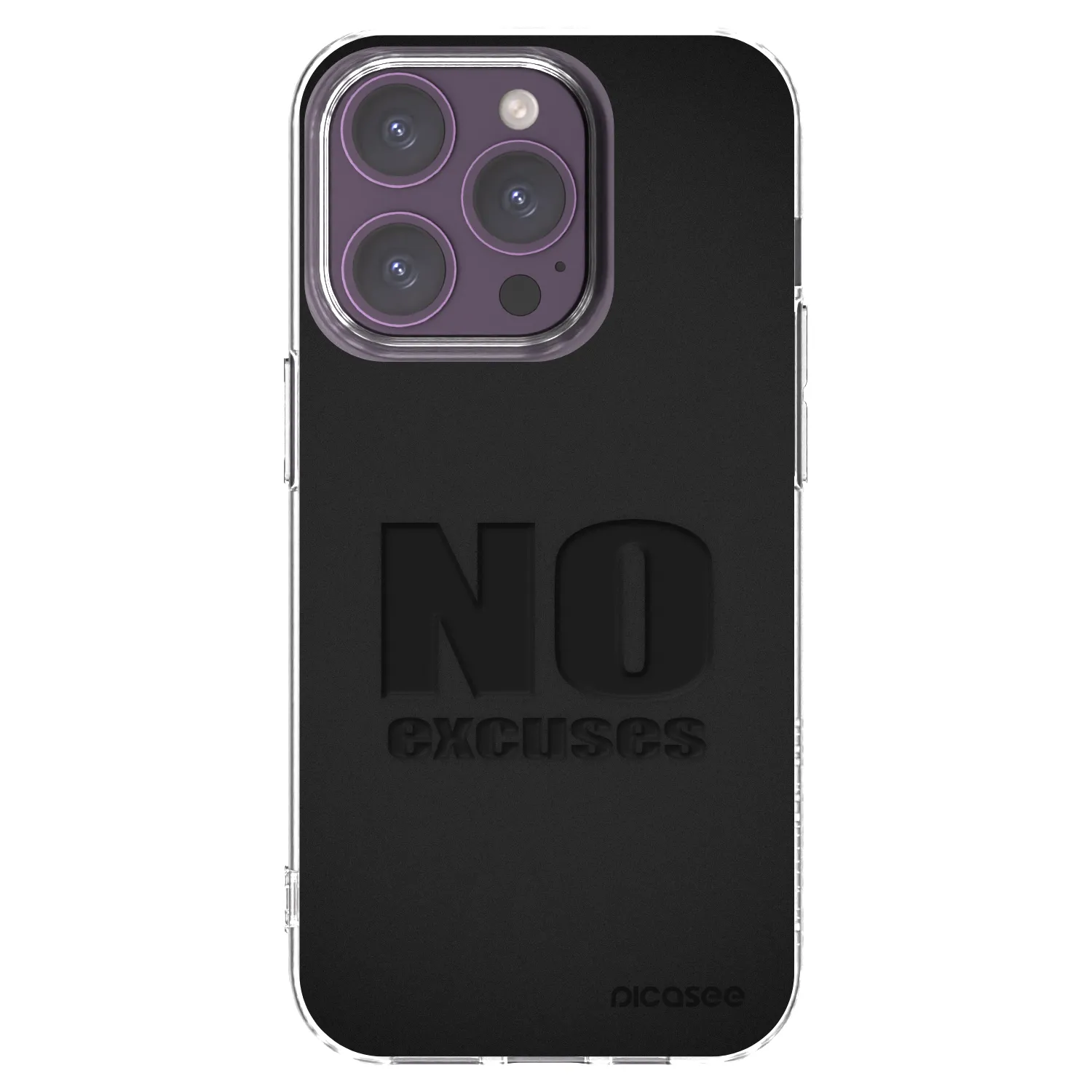 Picasee átlátszó szilikon tok az alábbi mobiltelefonokra Apple iPhone 14 Pro - No Excuses