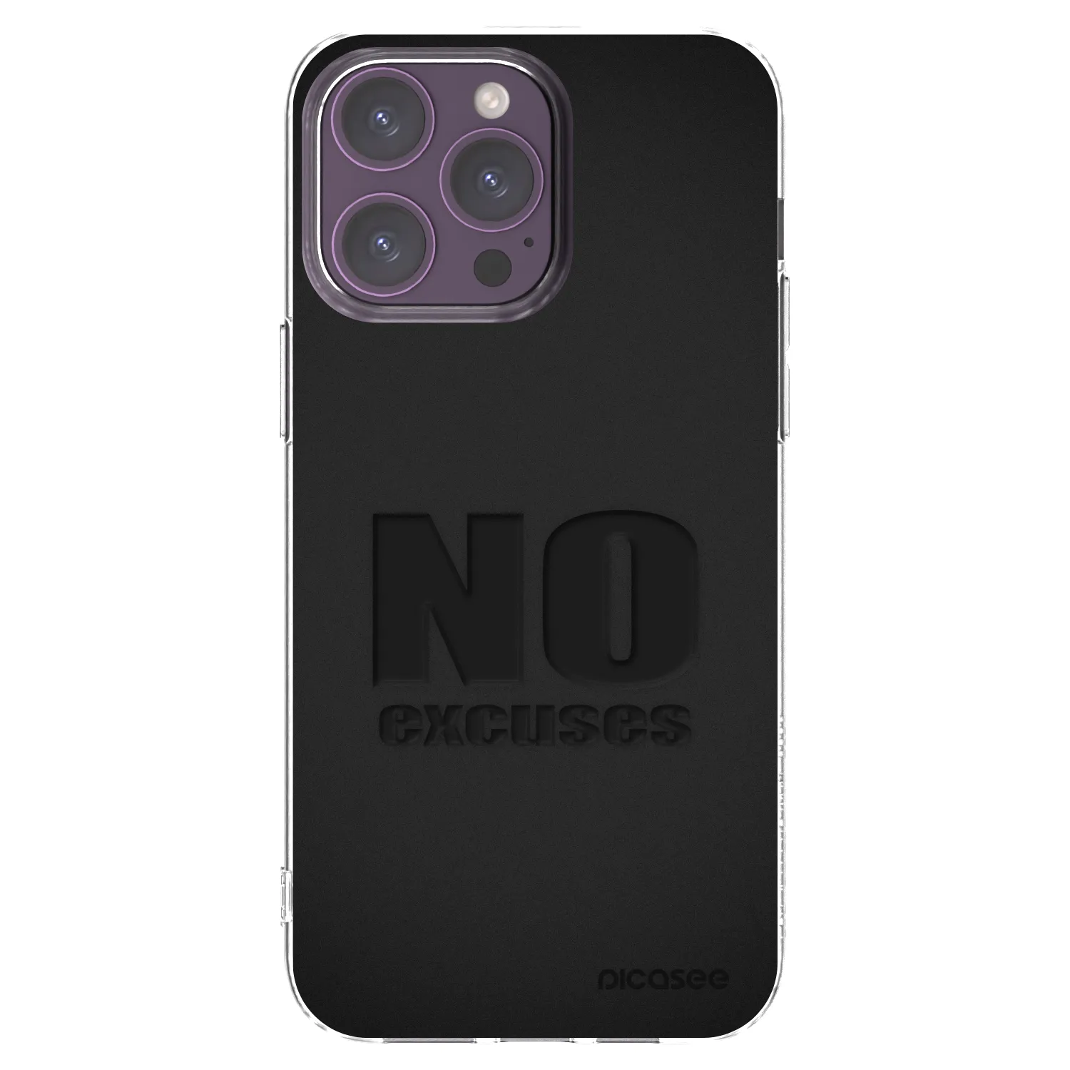 Picasee átlátszó szilikon tok az alábbi mobiltelefonokra Apple iPhone 14 Pro Max - No Excuses
