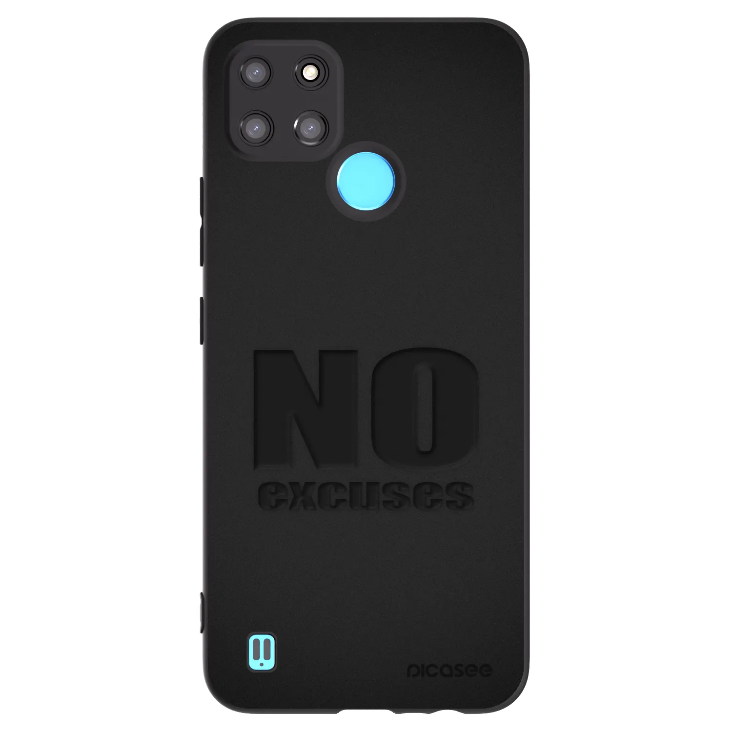 Picasee fekete szilikon tok az alábbi mobiltelefonokra Realme C21Y - No Excuses