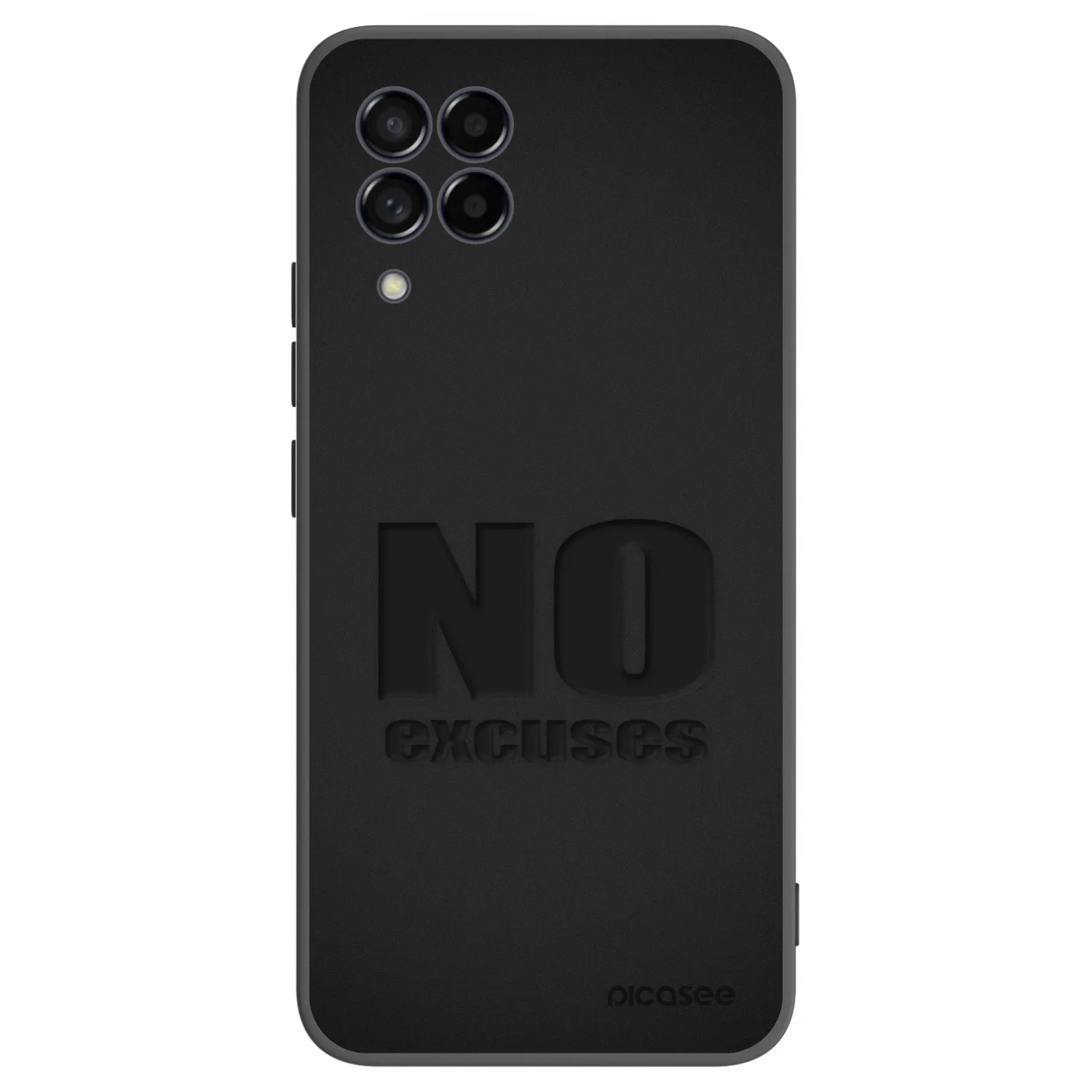 Picasee fekete szilikon tok az alábbi mobiltelefonokra Samsung Galaxy M53 5G - No Excuses