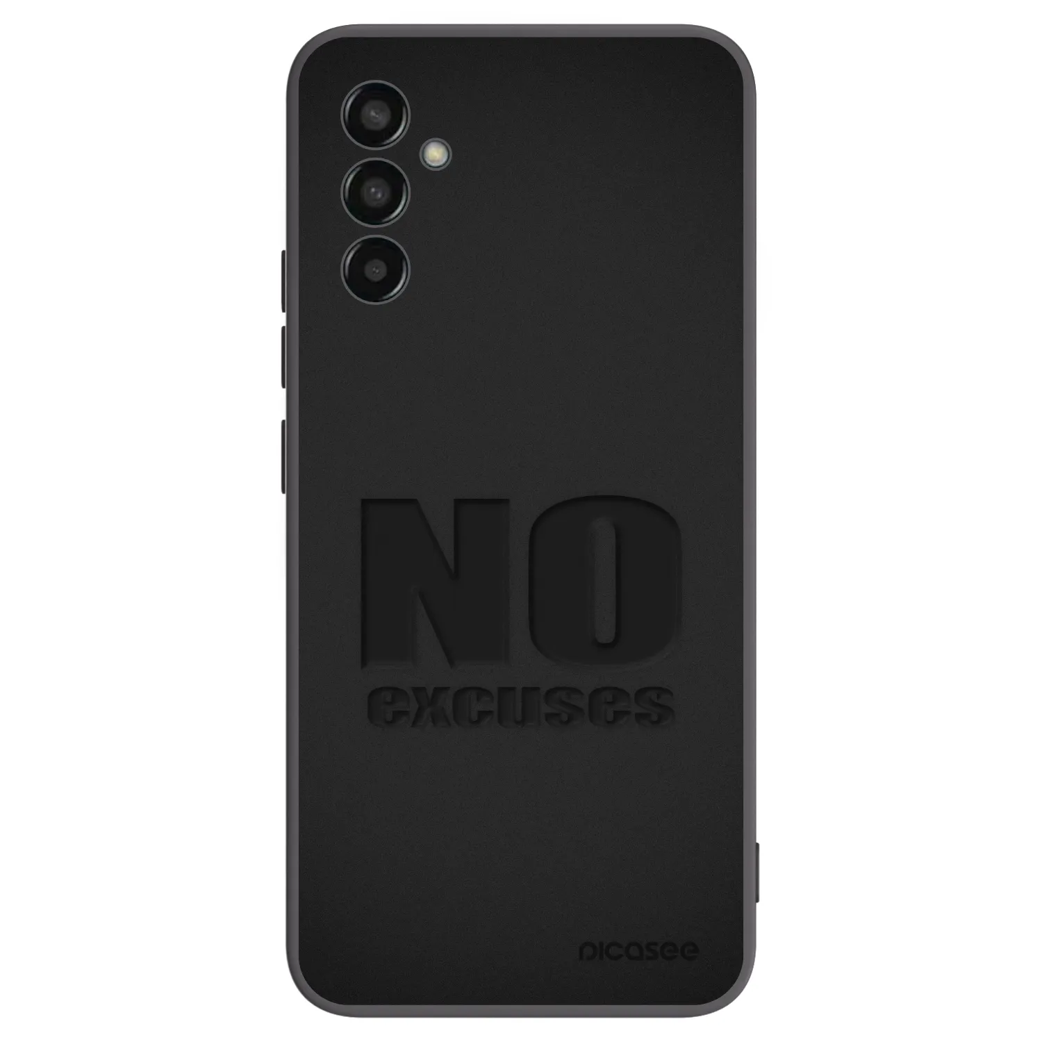 Picasee fekete szilikon tok az alábbi mobiltelefonokra Samsung Galaxy M13 M135F - No Excuses