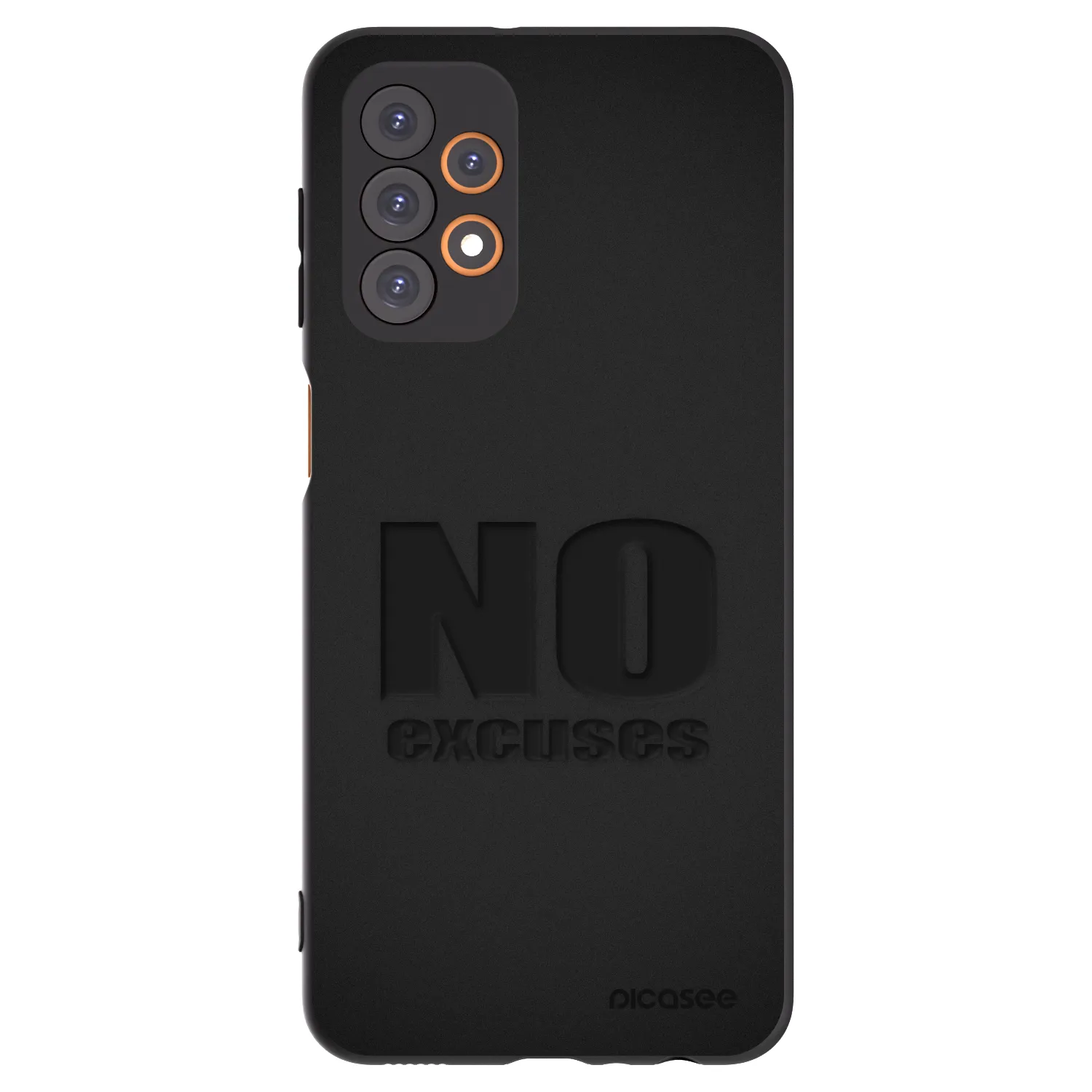 Picasee fekete szilikon tok az alábbi mobiltelefonokra Samsung Galaxy A23 A235F 4G - No Excuses