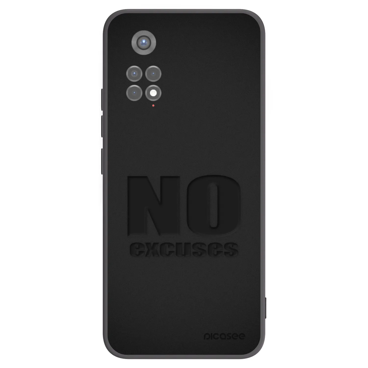 Picasee fekete szilikon tok az alábbi mobiltelefonokra Xiaomi Redmi Note 11S 5G - No Excuses
