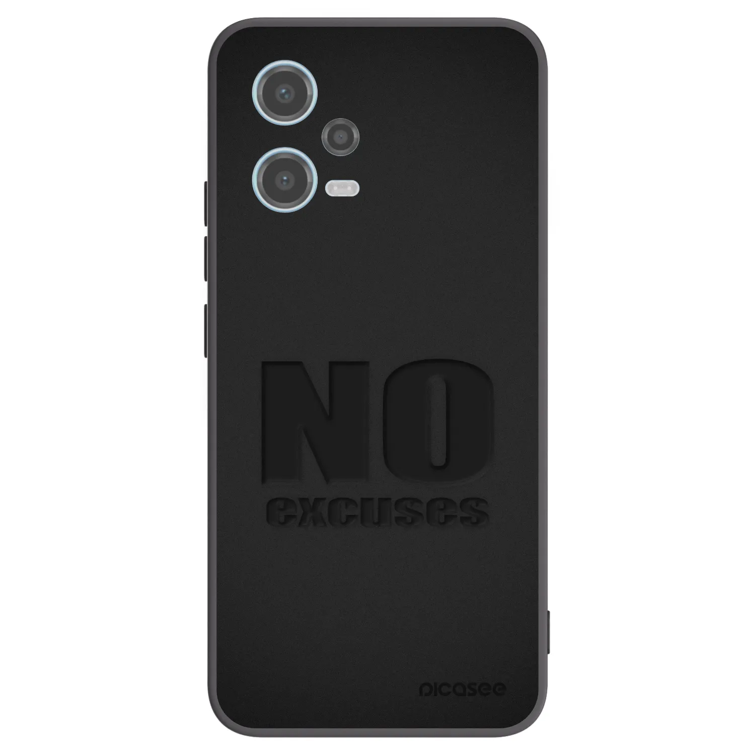 Picasee fekete szilikon tok az alábbi mobiltelefonokra Xiaomi Redmi Note 12 5G - No Excuses
