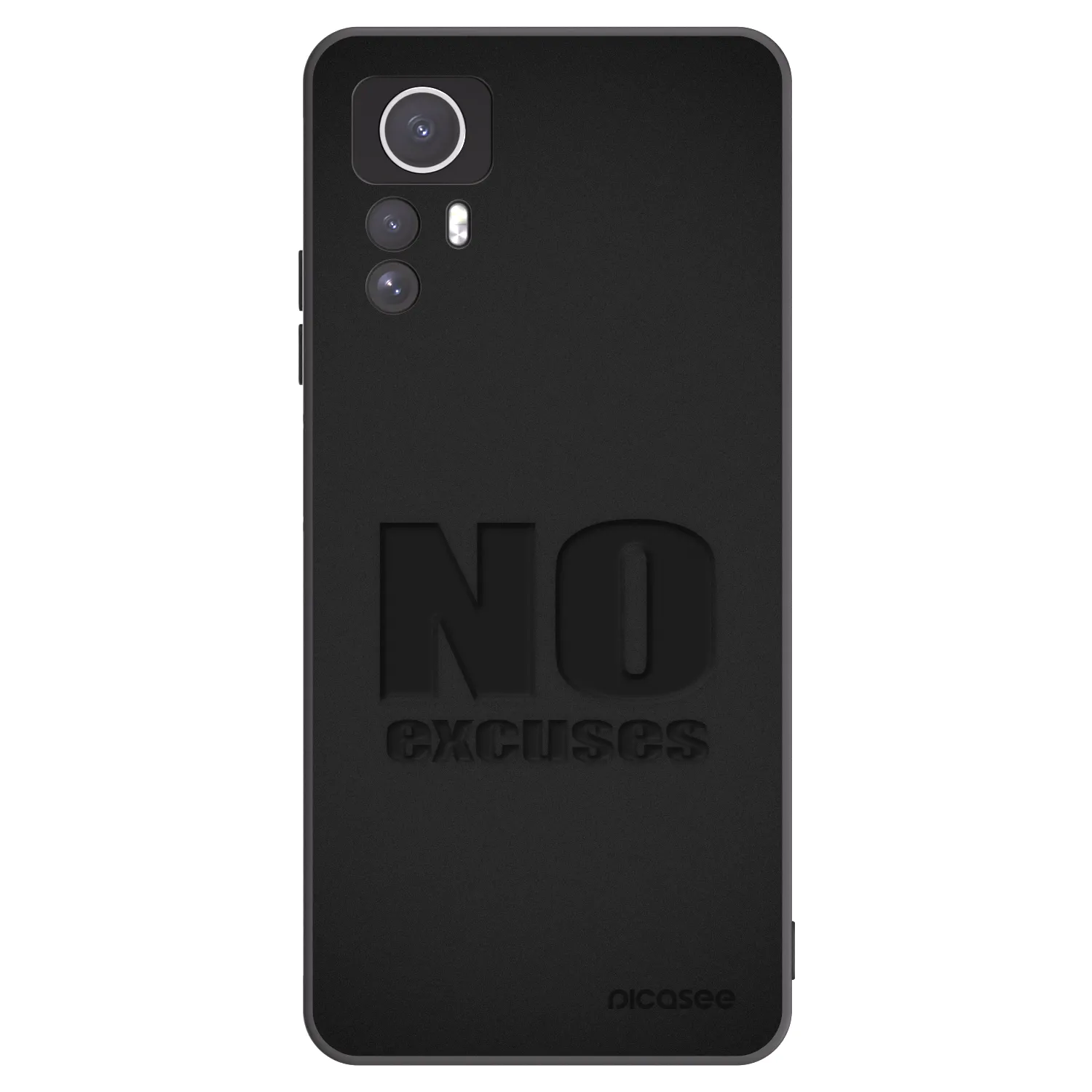 Picasee fekete szilikon tok az alábbi mobiltelefonokra Xiaomi Redmi Note 12S - No Excuses