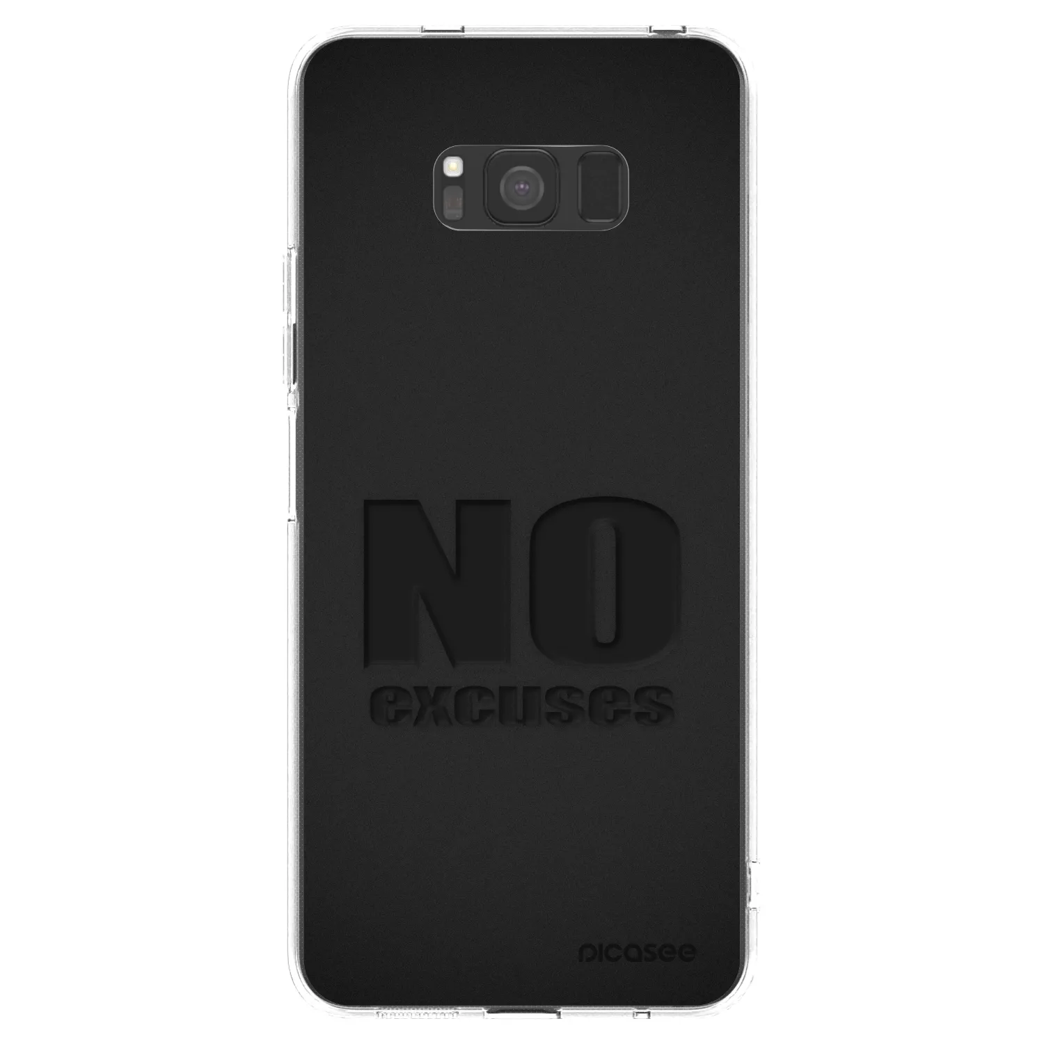 Picasee átlátszó szilikon tok az alábbi mobiltelefonokra Samsung Galaxy S8 G950F - No Excuses
