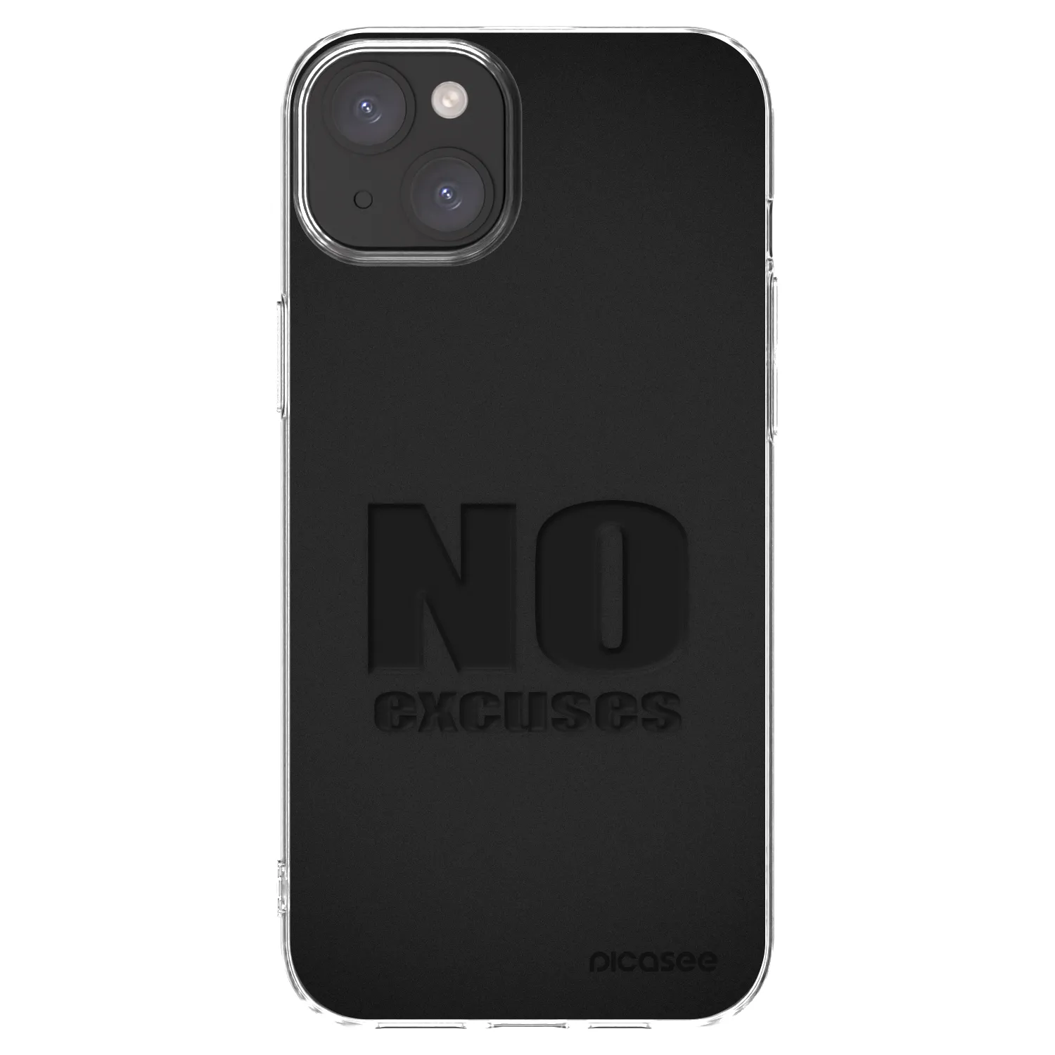 Picasee átlátszó szilikon tok az alábbi mobiltelefonokra Apple iPhone 15 Plus - No Excuses