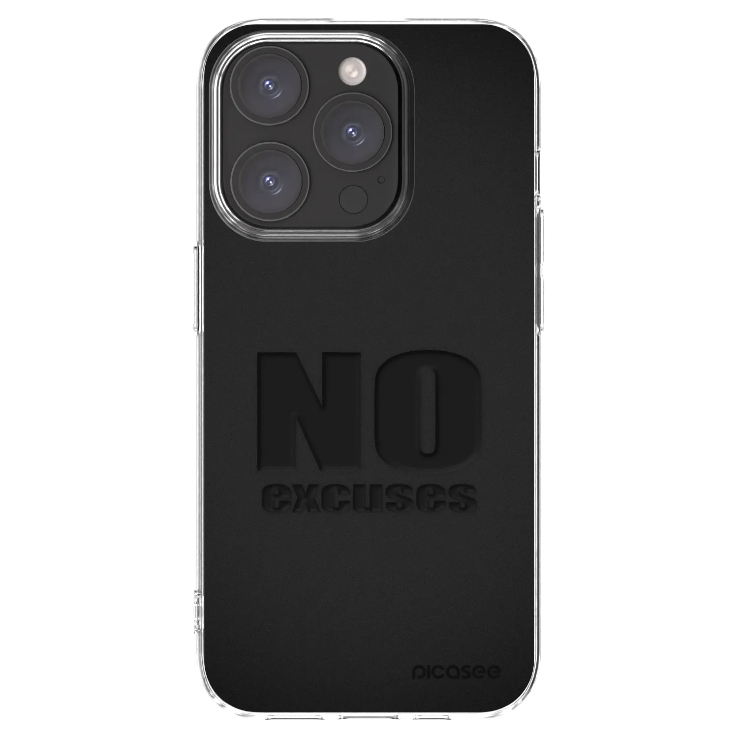 Picasee átlátszó szilikon tok az alábbi mobiltelefonokra Apple iPhone 15 Pro - No Excuses