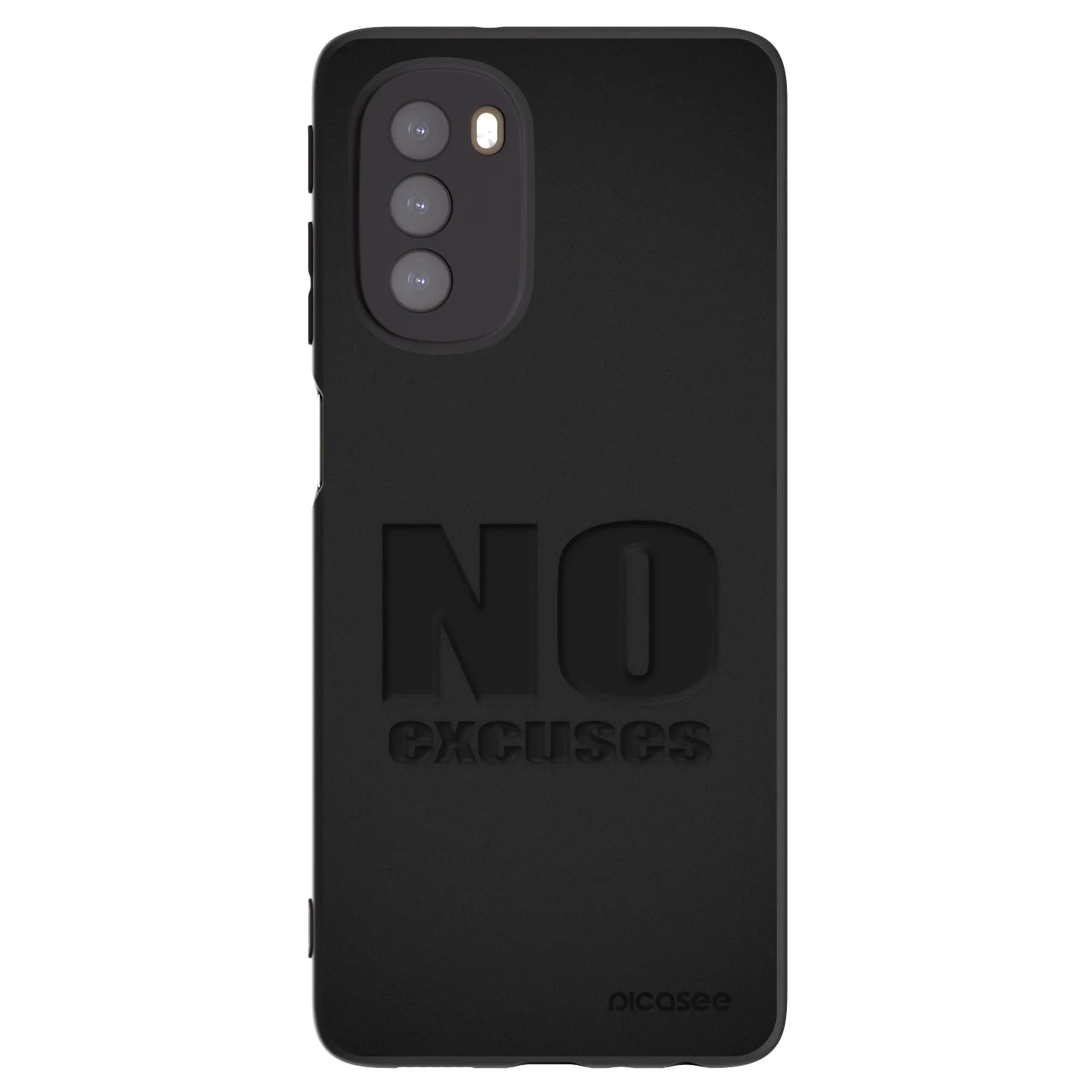 Picasee fekete szilikon tok az alábbi mobiltelefonokra Motorola Moto G51 - No Excuses
