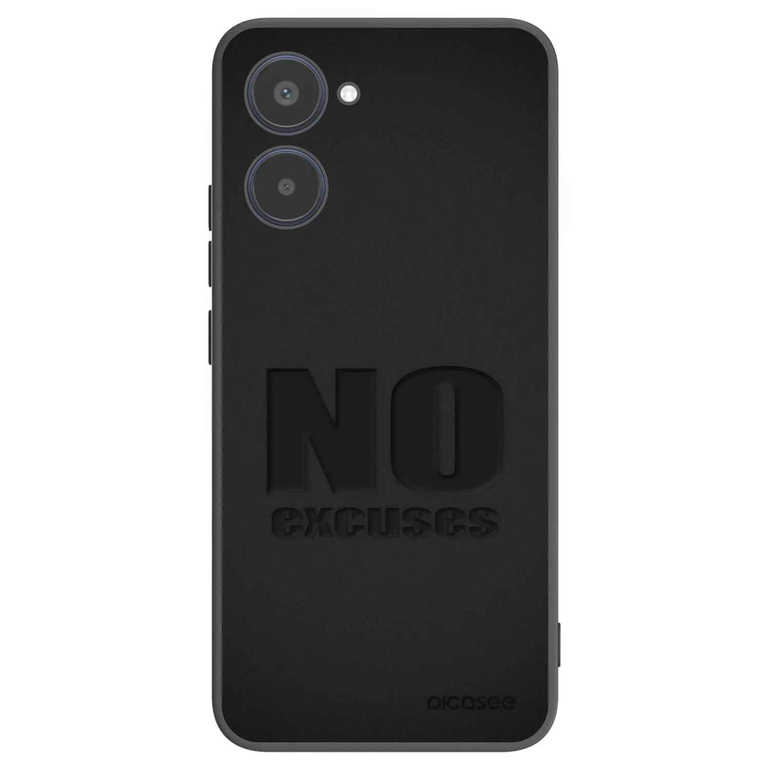 Picasee fekete szilikon tok az alábbi mobiltelefonokra Realme 10 4G - No Excuses