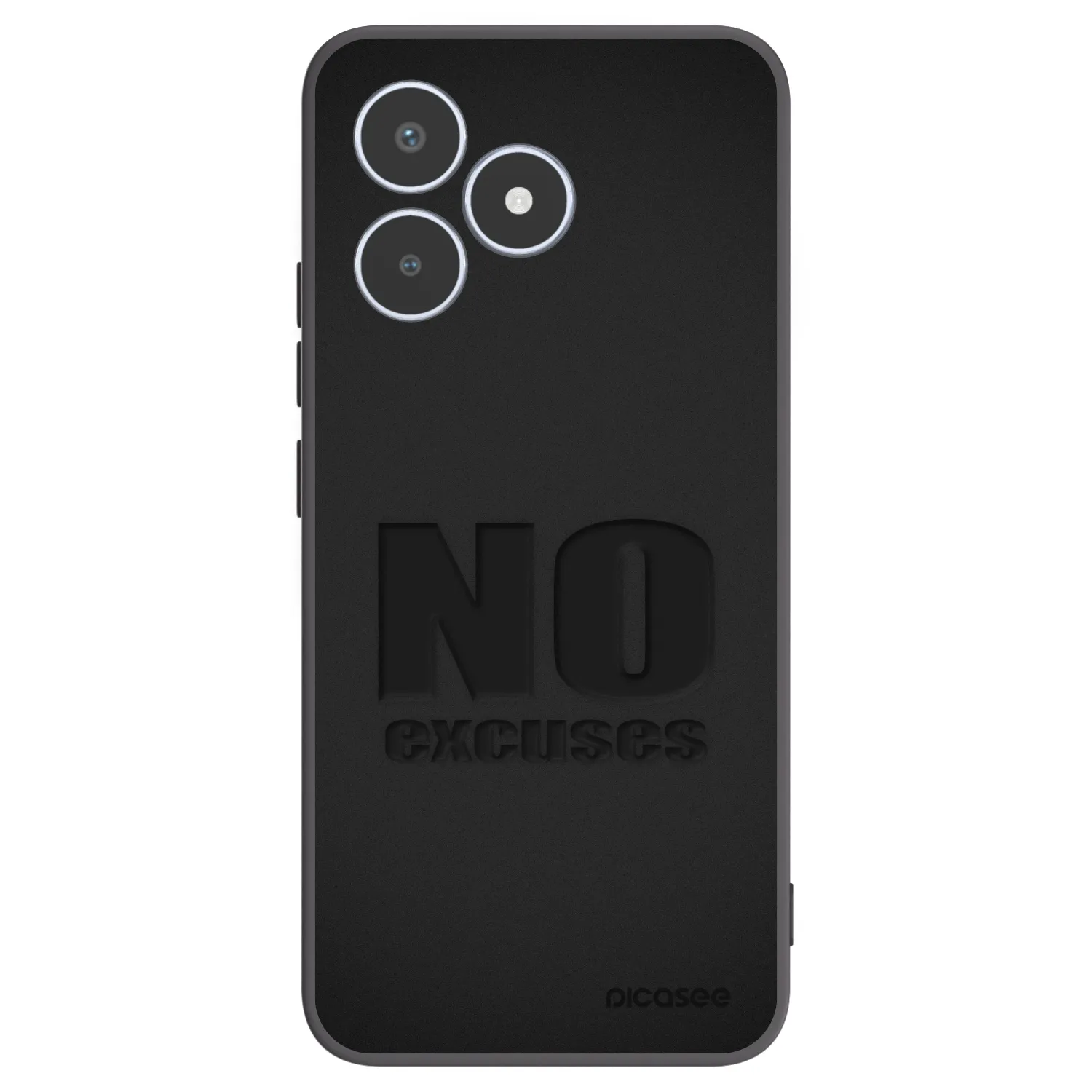 Picasee fekete szilikon tok az alábbi mobiltelefonokra Realme C53 - No Excuses