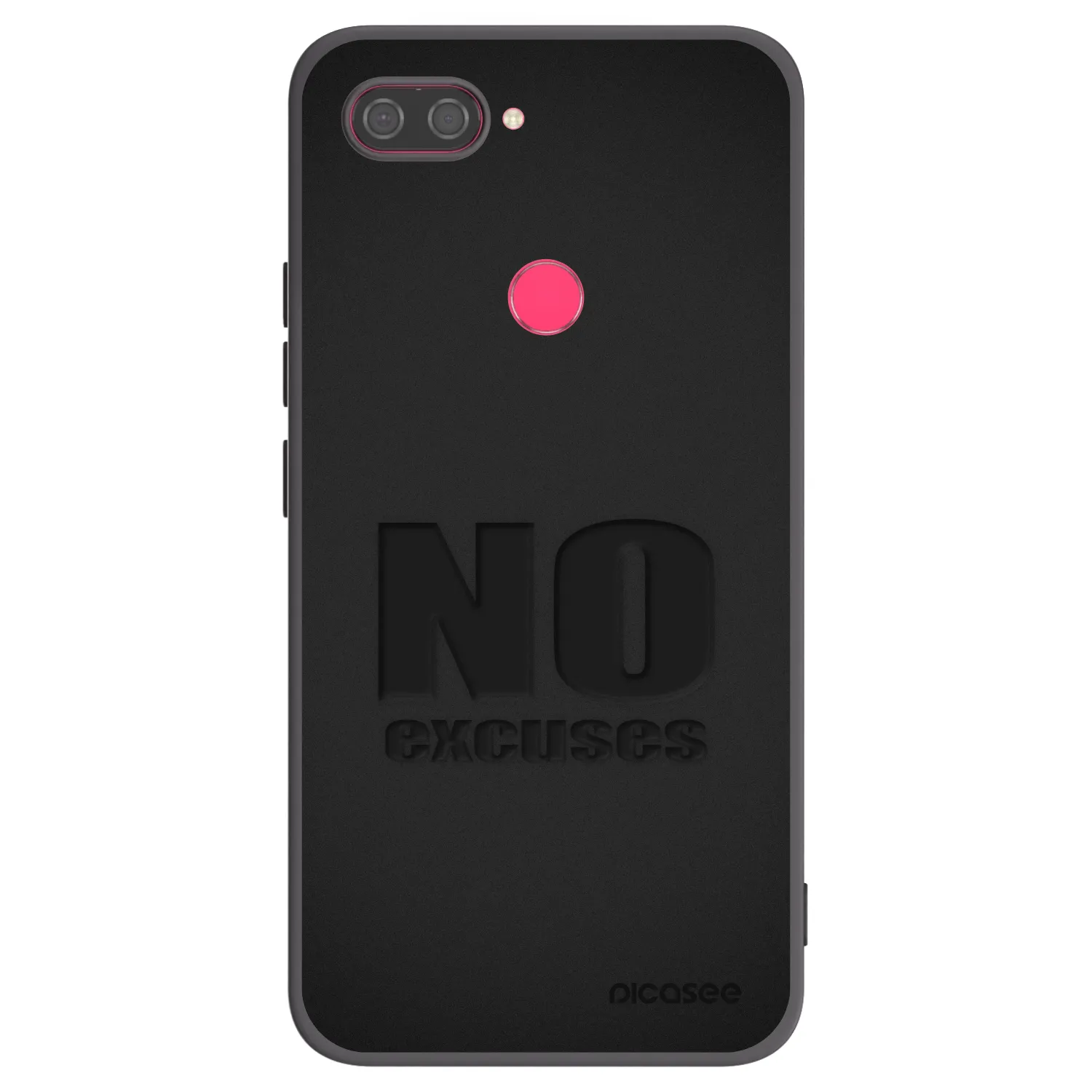 Picasee fekete szilikon tok az alábbi mobiltelefonokra Xiaomi Mi 8 Lite - No Excuses