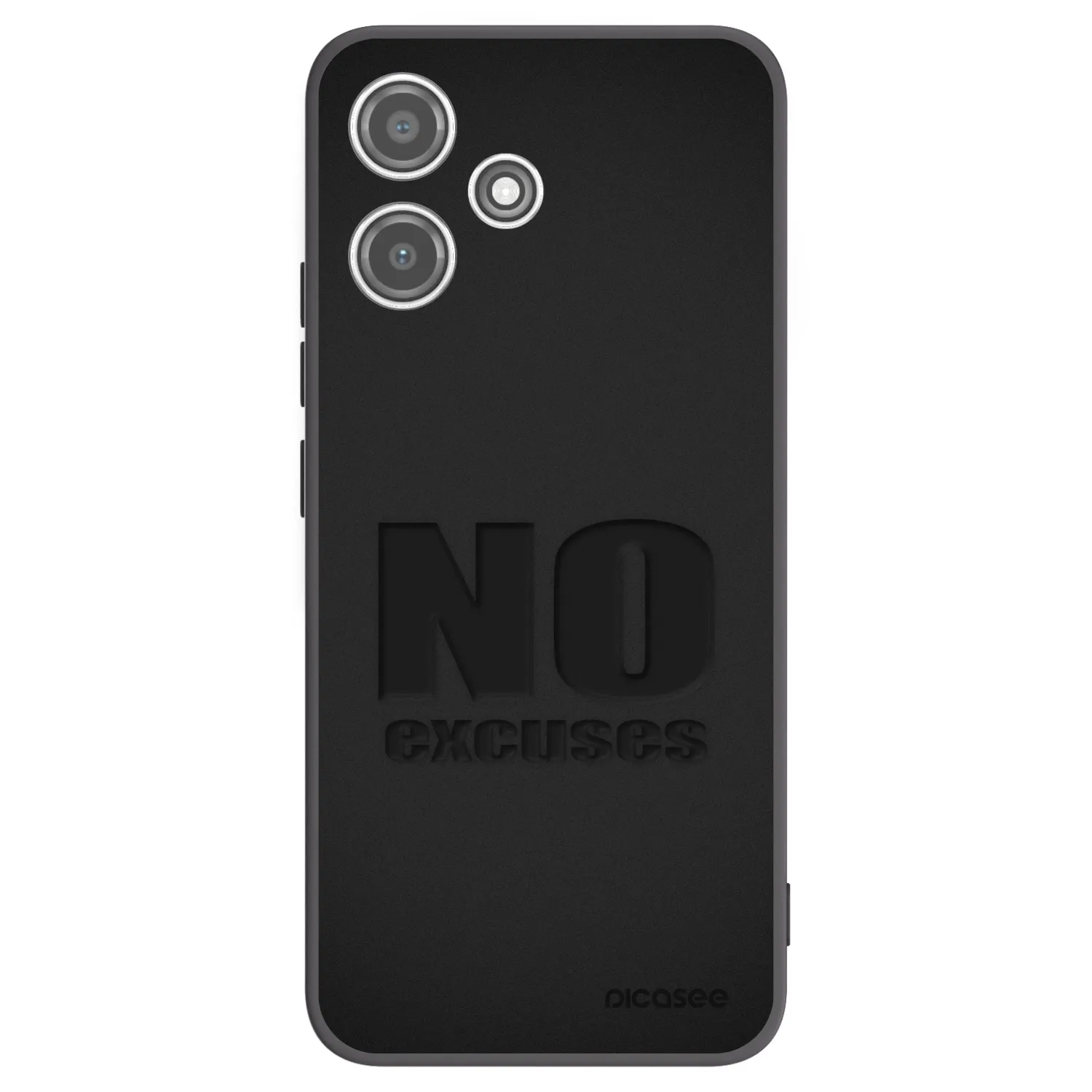 Picasee fekete szilikon tok az alábbi mobiltelefonokra Xiaomi Redmi 12 5G - No Excuses