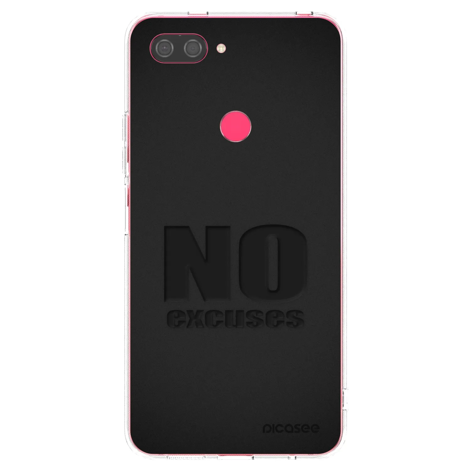 Picasee átlátszó szilikon tok az alábbi mobiltelefonokra Xiaomi Mi 8 Lite - No Excuses