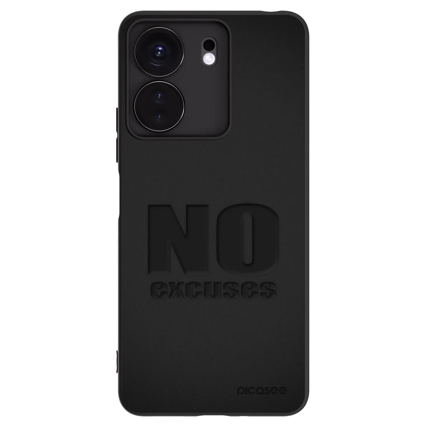 Picasee fekete szilikon tok az alábbi mobiltelefonokra Xiaomi Redmi 13C 4G - No Excuses