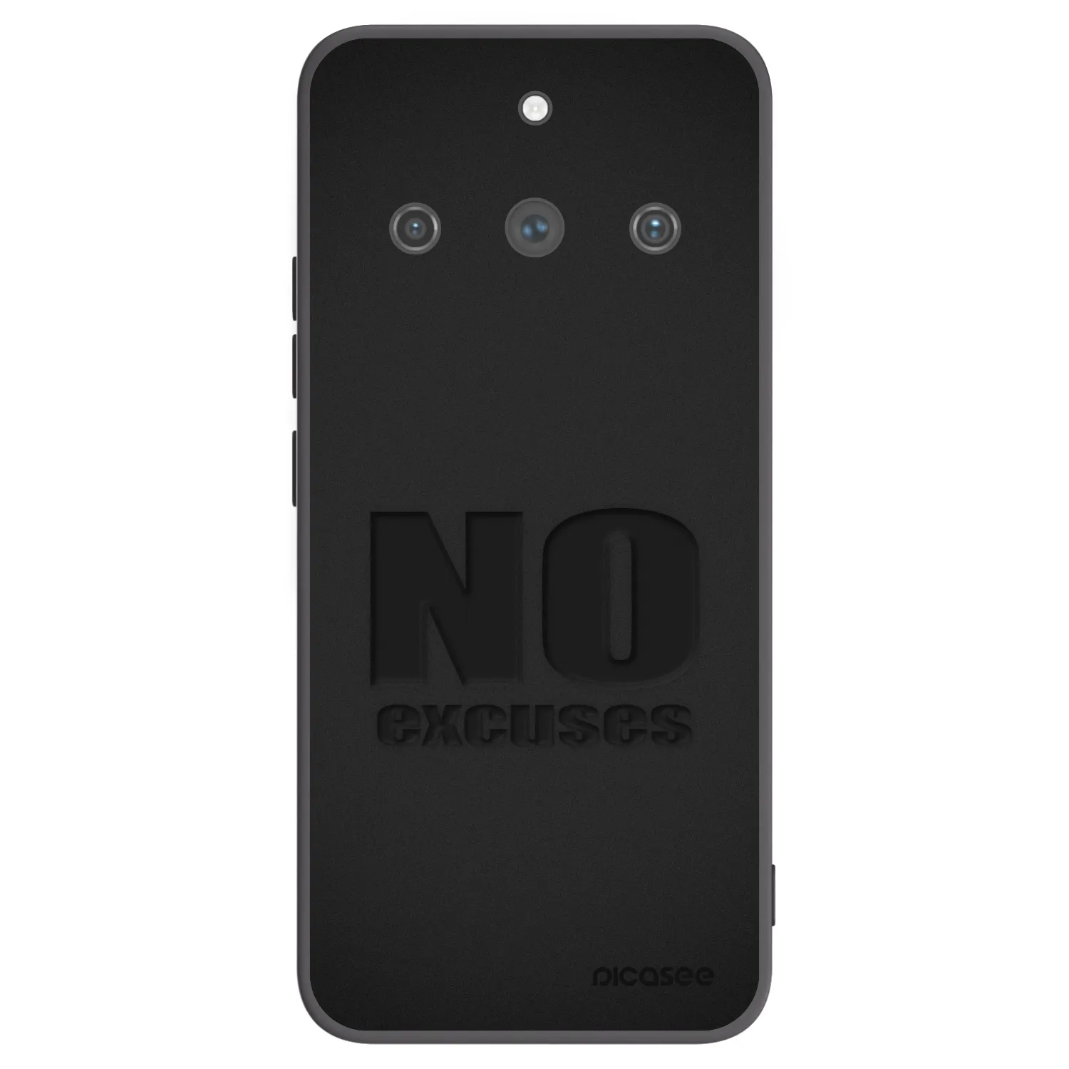 Picasee fekete szilikon tok az alábbi mobiltelefonokra Realme 11 Pro+ - No Excuses