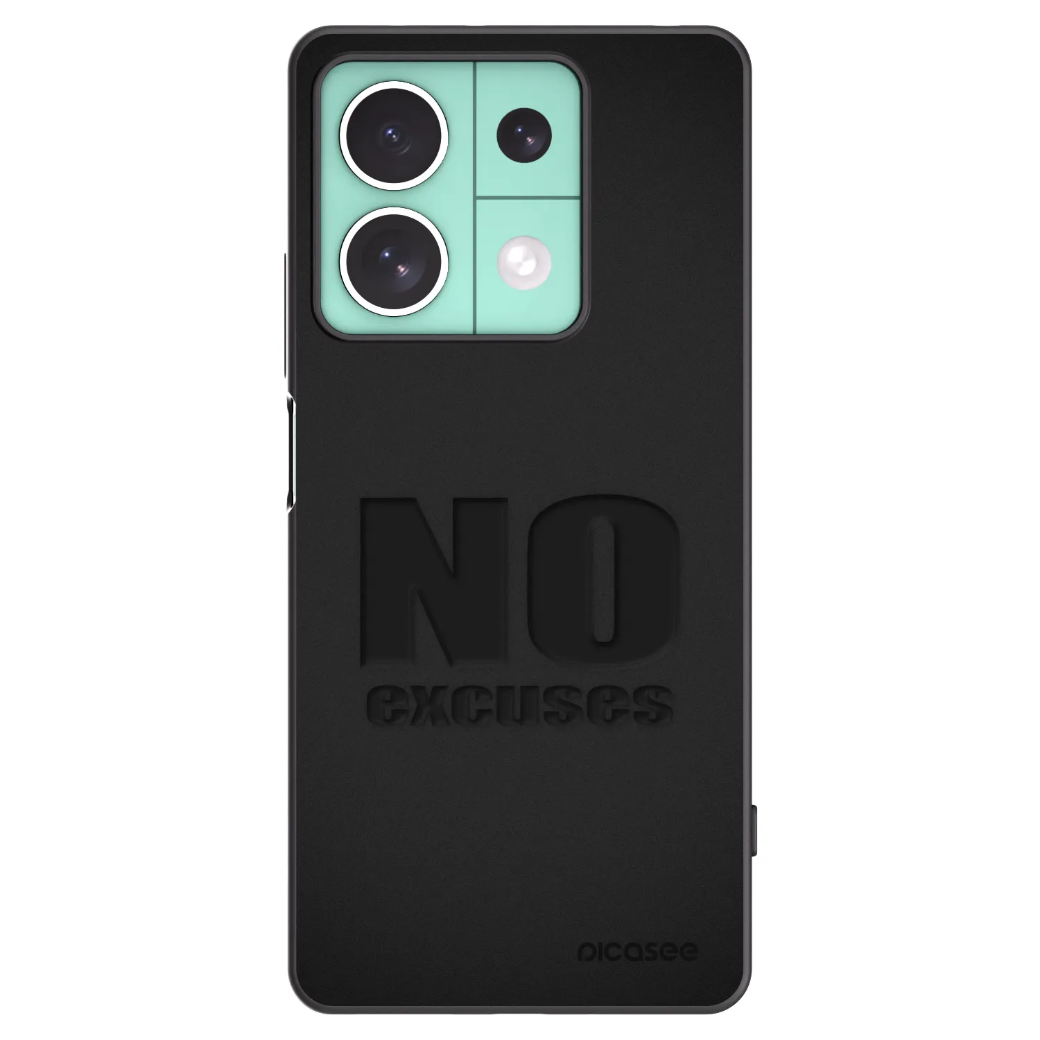 Picasee fekete szilikon tok az alábbi mobiltelefonokra Xiaomi Redmi Note 13 5G - No Excuses