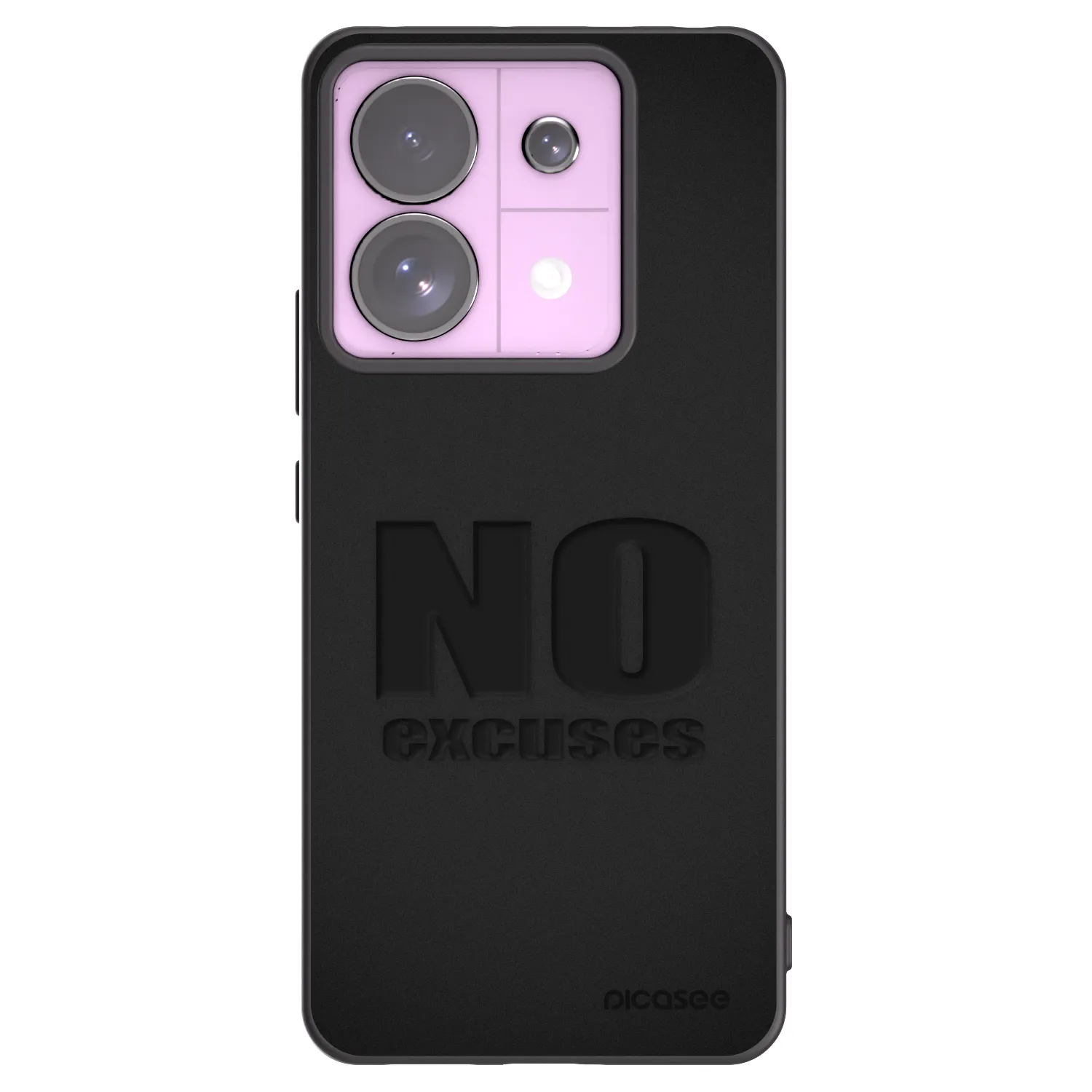 Picasee fekete szilikon tok az alábbi mobiltelefonokra Xiaomi Redmi Note 13 Pro 5G - No Excuses