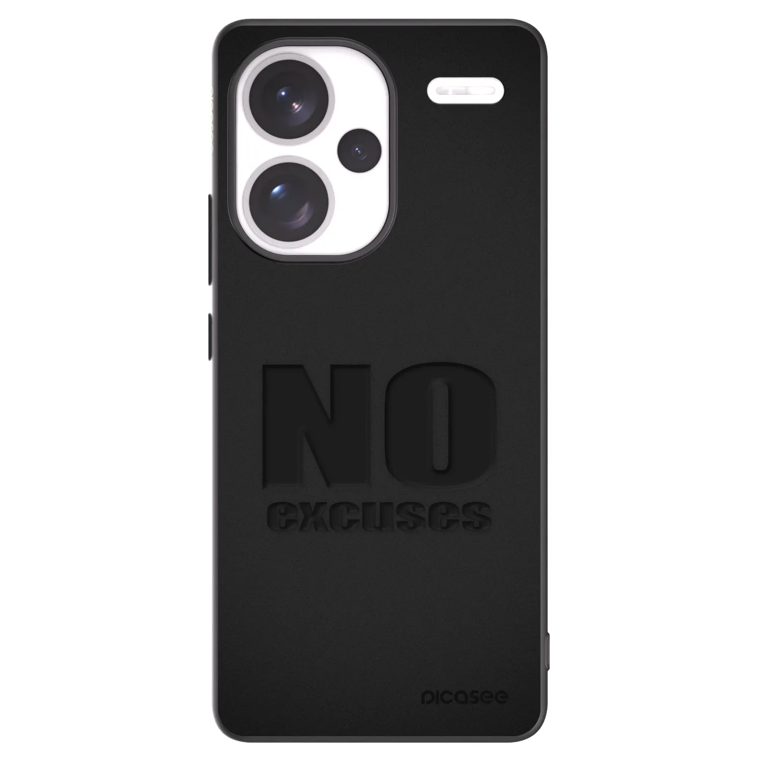 Picasee fekete szilikon tok az alábbi mobiltelefonokra Xiaomi Redmi Note 13 Pro+ 5G - No Excuses