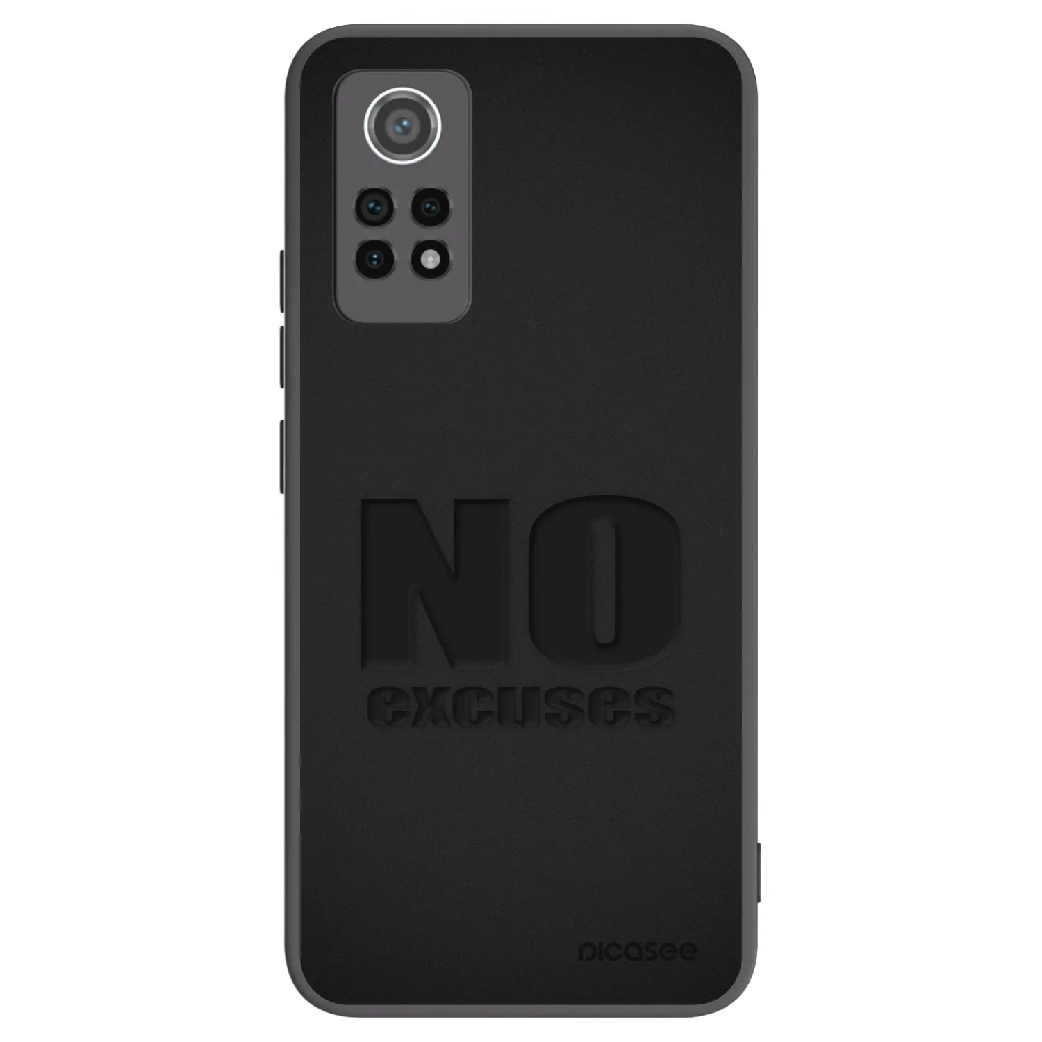Picasee fekete szilikon tok az alábbi mobiltelefonokra Xiaomi Redmi Note 12 Pro 4G - No Excuses