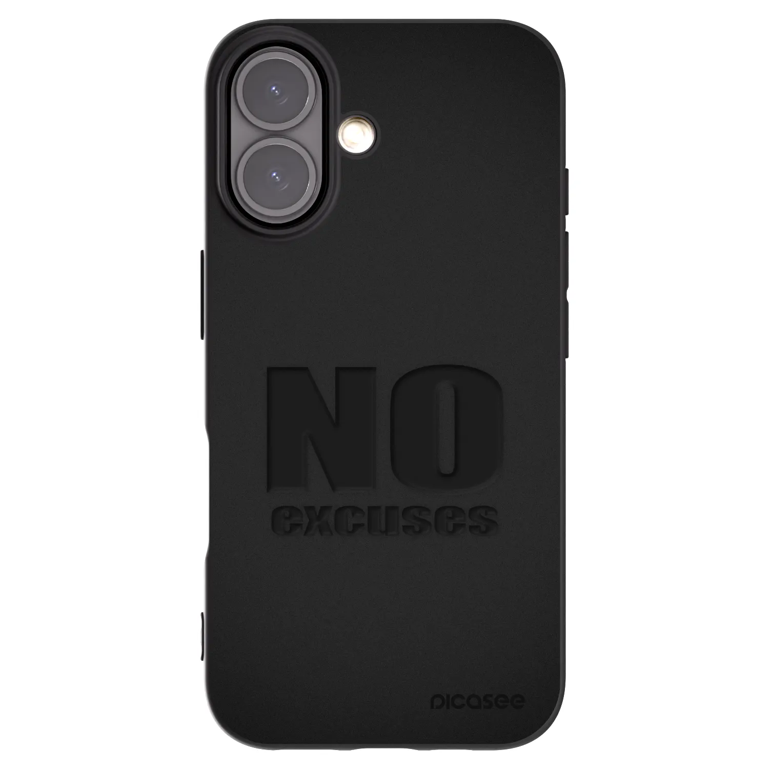 Picasee fekete szilikon tok az alábbi mobiltelefonokra Apple iPhone 16 - No Excuses