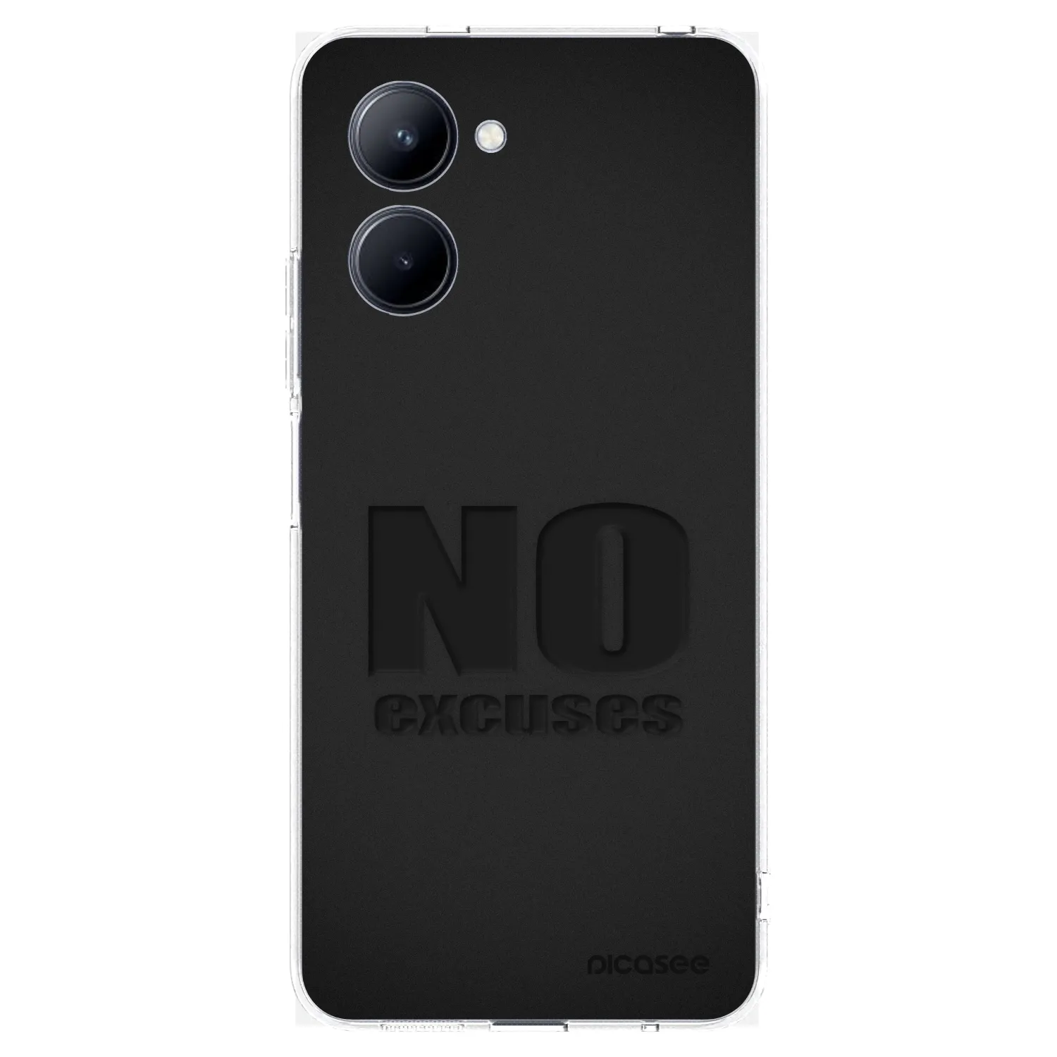 Picasee átlátszó szilikon tok az alábbi mobiltelefonokra Realme C33 (2023) - No Excuses