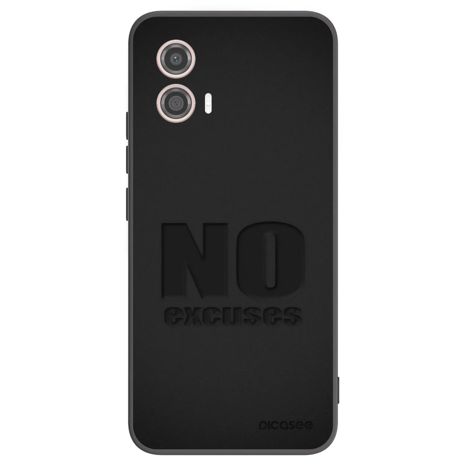 Picasee fekete szilikon tok az alábbi mobiltelefonokra Motorola Moto G53 5G - No Excuses