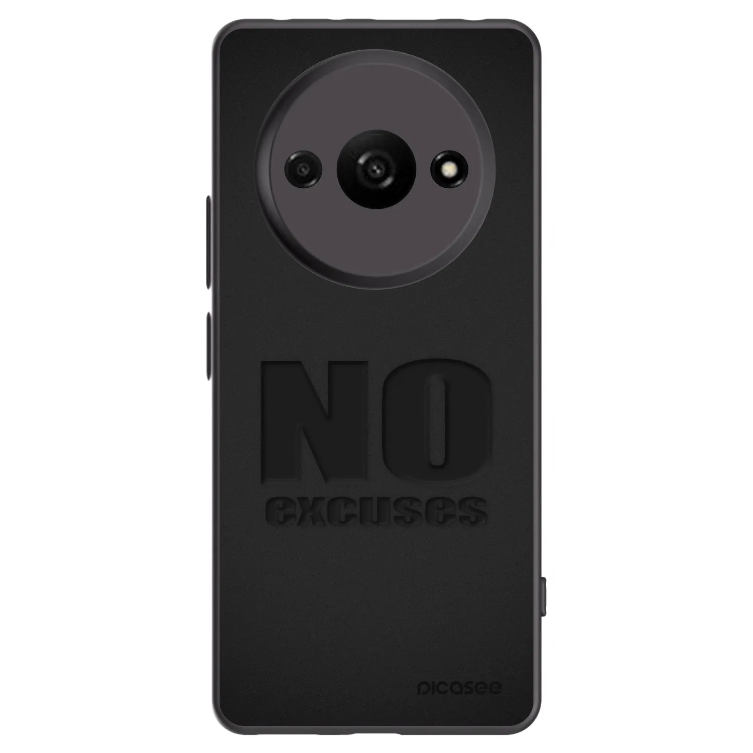 Picasee fekete szilikon tok az alábbi mobiltelefonokra Xiaomi Redmi A3 - No Excuses