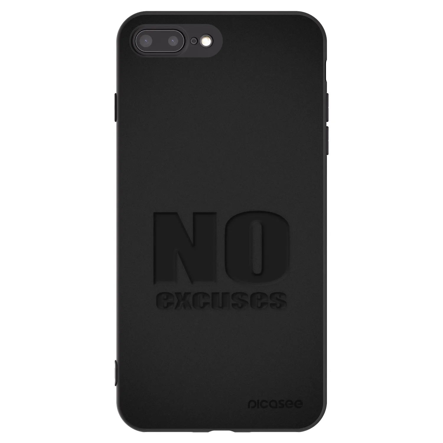 Picasee fekete szilikon tok az alábbi mobiltelefonokra Apple iPhone 7 Plus - No Excuses