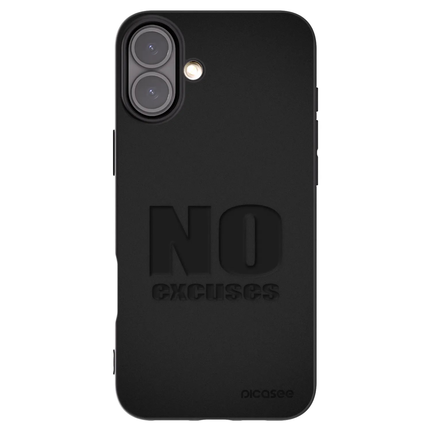 Picasee fekete szilikon tok az alábbi mobiltelefonokra Apple iPhone 16 Plus - No Excuses