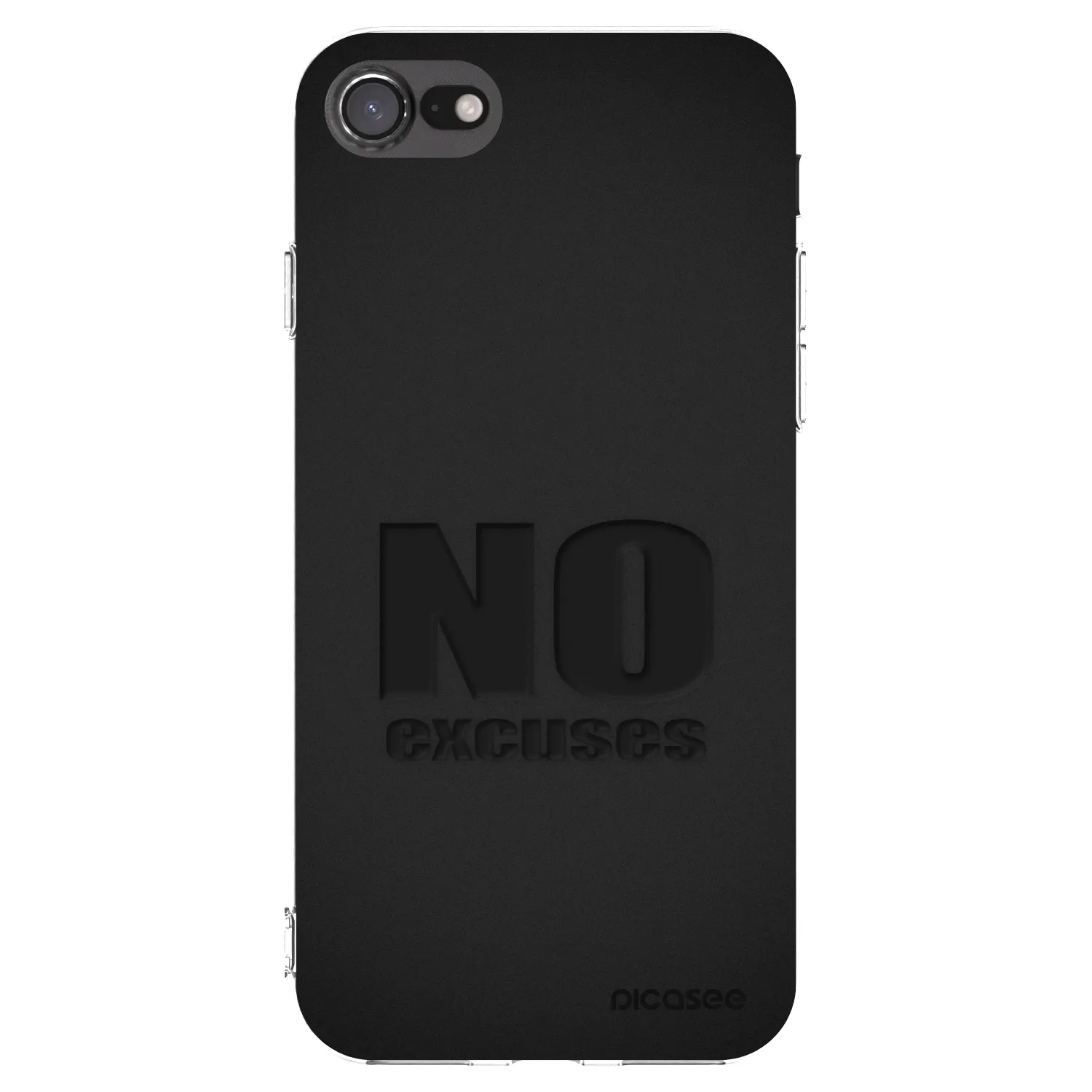 Picasee átlátszó szilikon tok az alábbi mobiltelefonokra Apple iPhone 7 - No Excuses